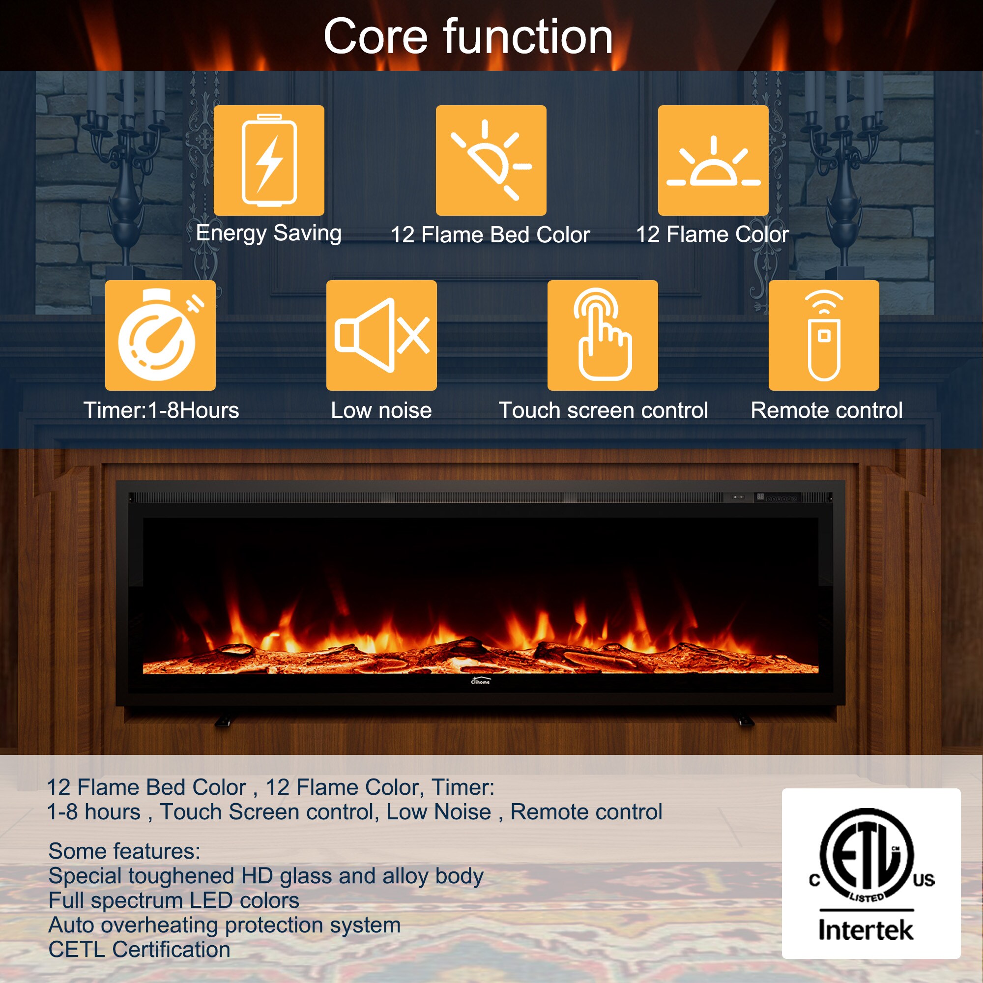 Clihome CL-W42 Electric-Fireplaces - View #7