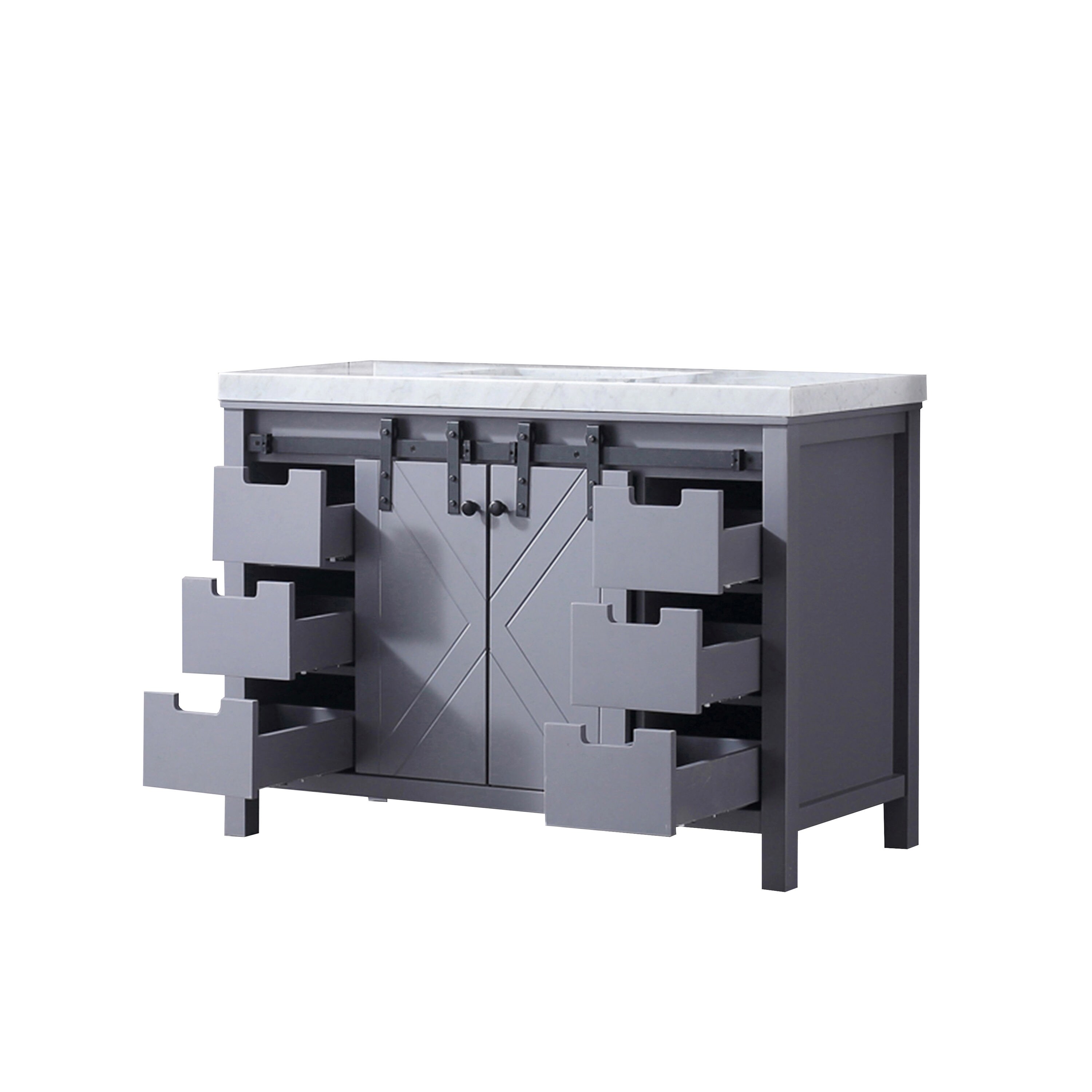 Lexora Marsyas 48-in Dark Gray Undermount Single Sink Bathroom Vanity ...