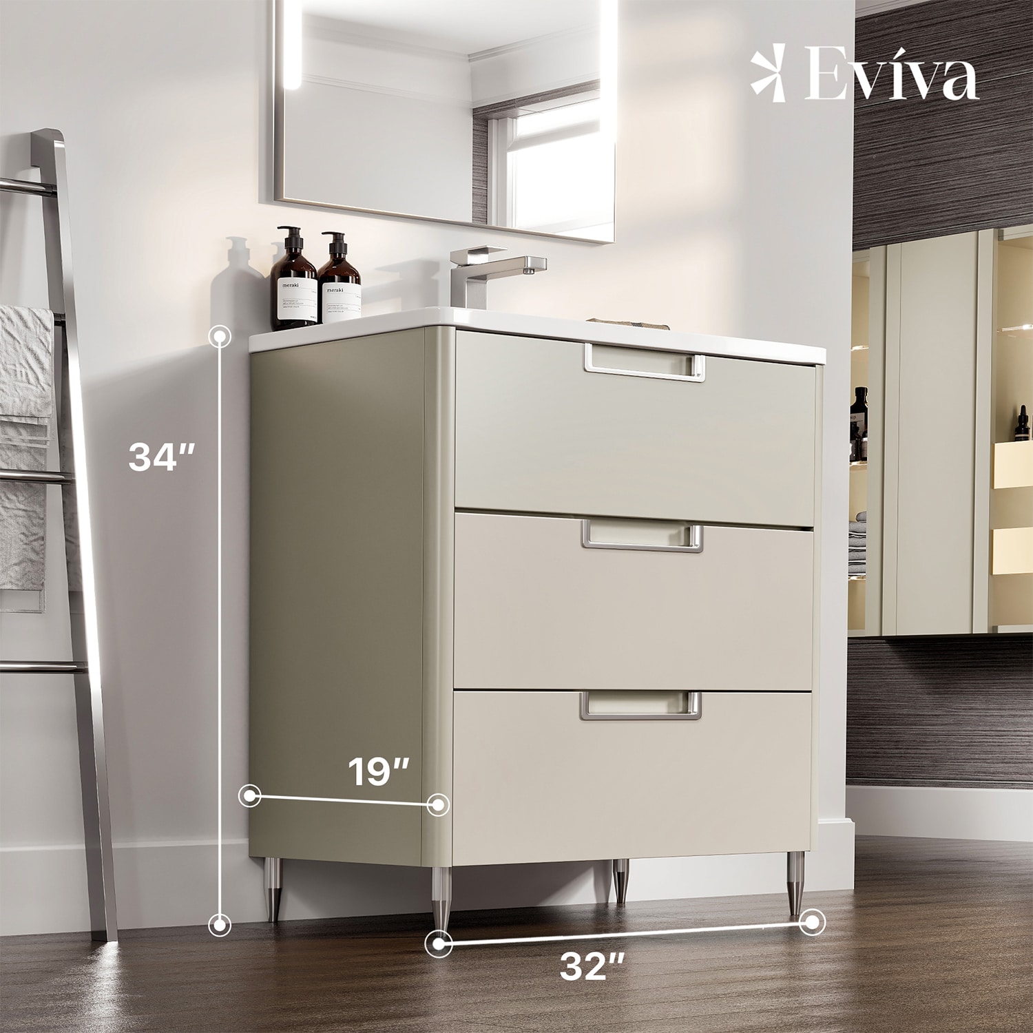 Eviva EVVN74-32GR Bath-Vanity-Combo - View #2