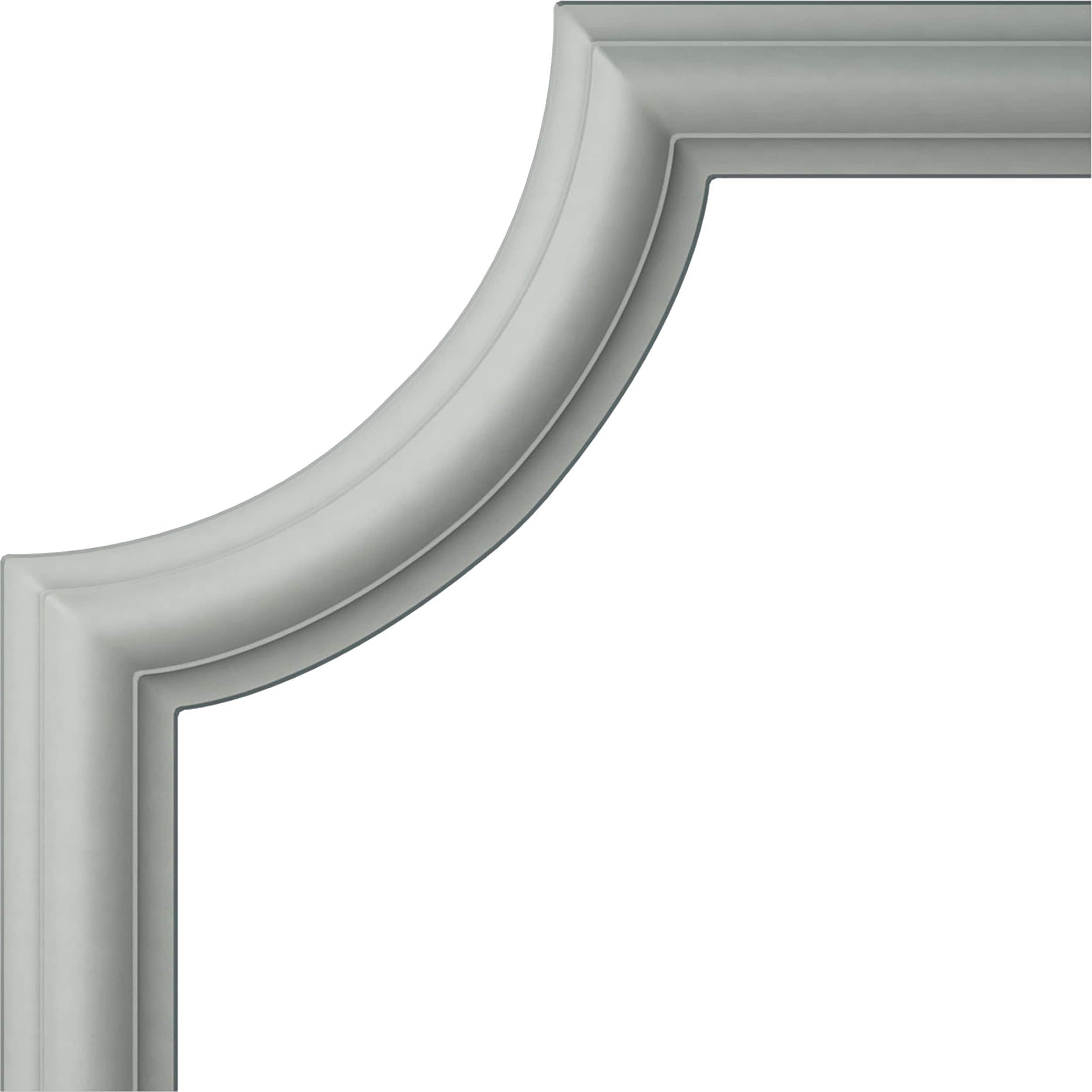 Ekena Millwork PML10X10AS-2 Ashford Smooth Primed Urethane 219031 Panel corner Picture Frame Moulding