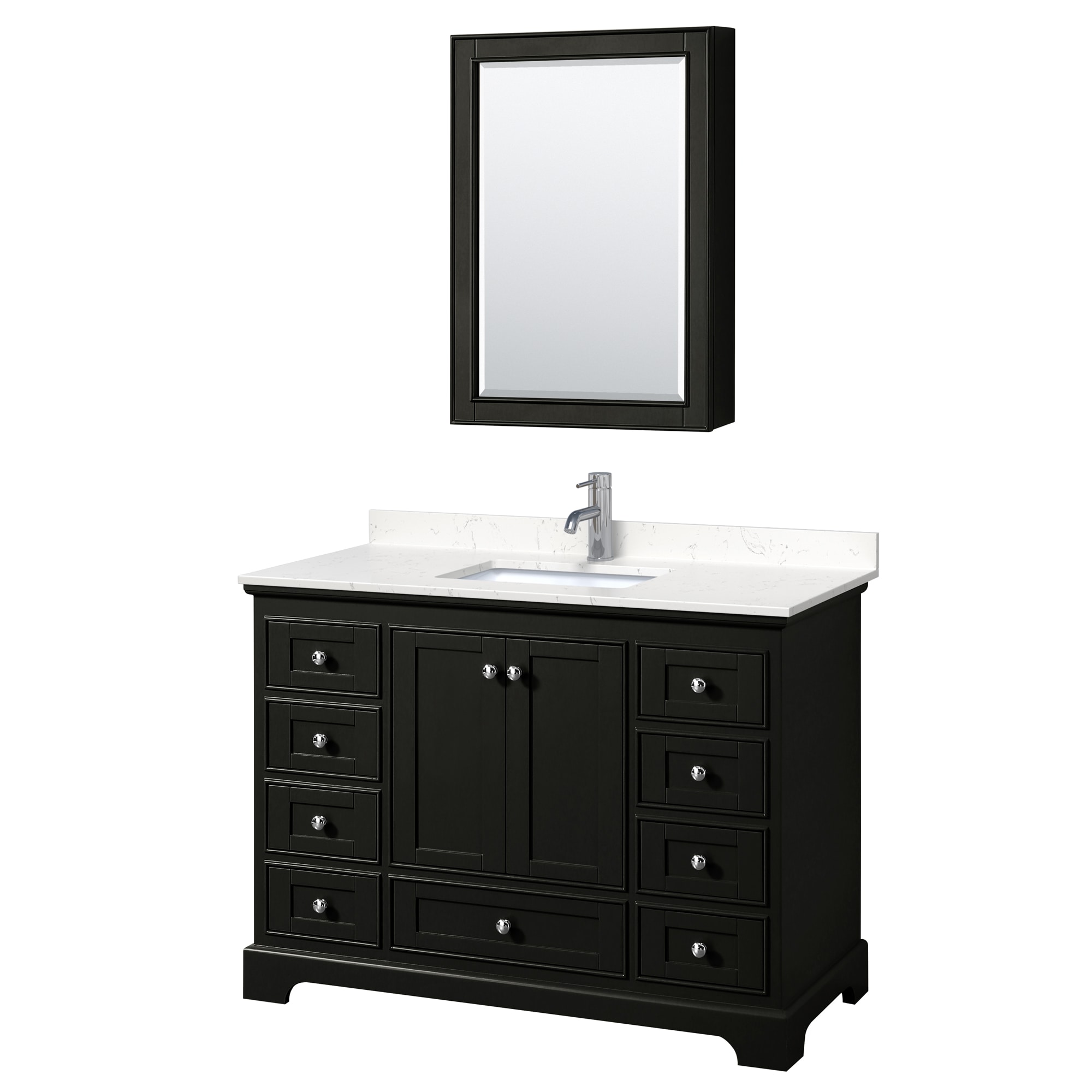 Wyndham Collection WCS202048SDEC2UNSMED Bath-Vanity-Combo - View #2