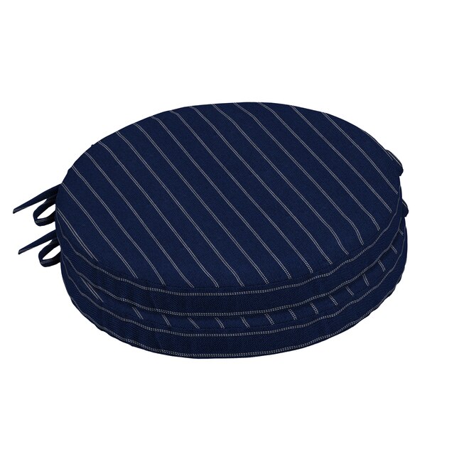Arden Selections 2-Piece Sailor Blue Ticking Stripe Seat Pad at Lowes.com