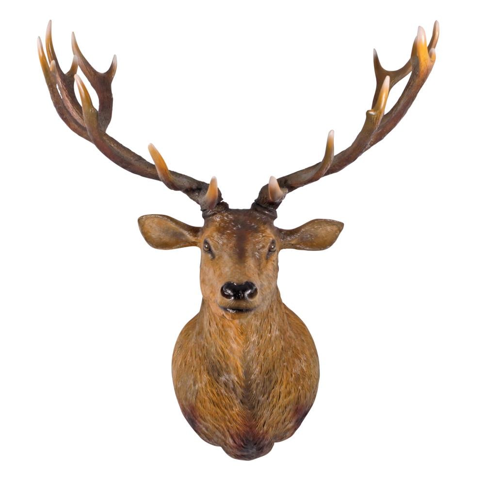 Design Toscano 51-in W x 58.5-in H Resin Grand Stag Head Wall Decor ...