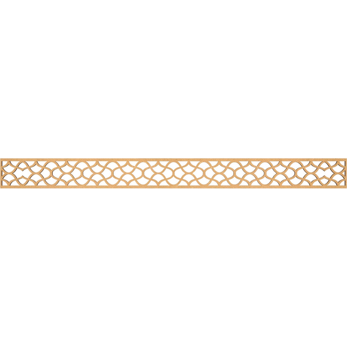 Ekena Millwork MLDA04X46RSTMF Resort Fretwork Flat Trim 4-in x 3.87-ft Brown Unfinished 2157638 Pierced Wall Panel Moulding