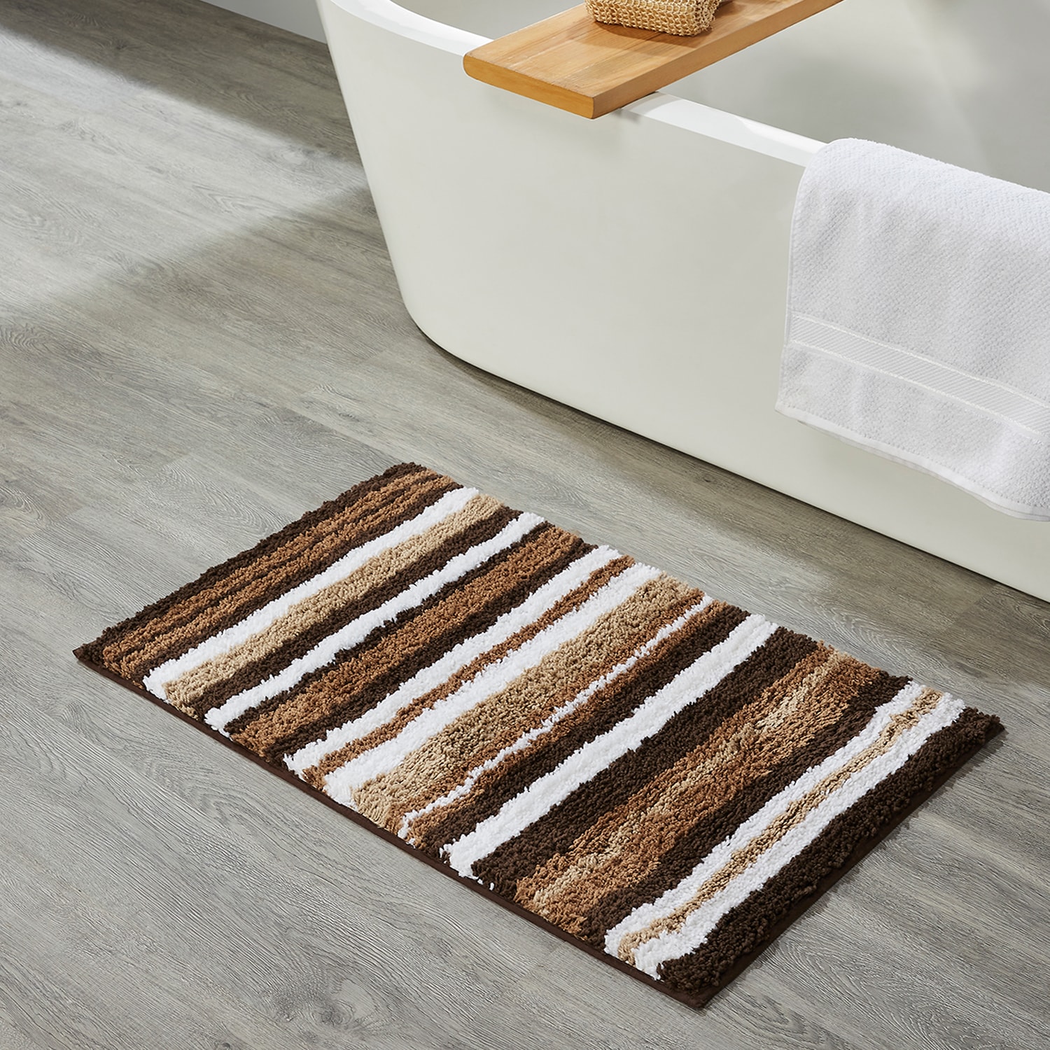 Better Trends BAGR1724CAF 24-Inches x 17-Inches Cafe Polyester Bath rug