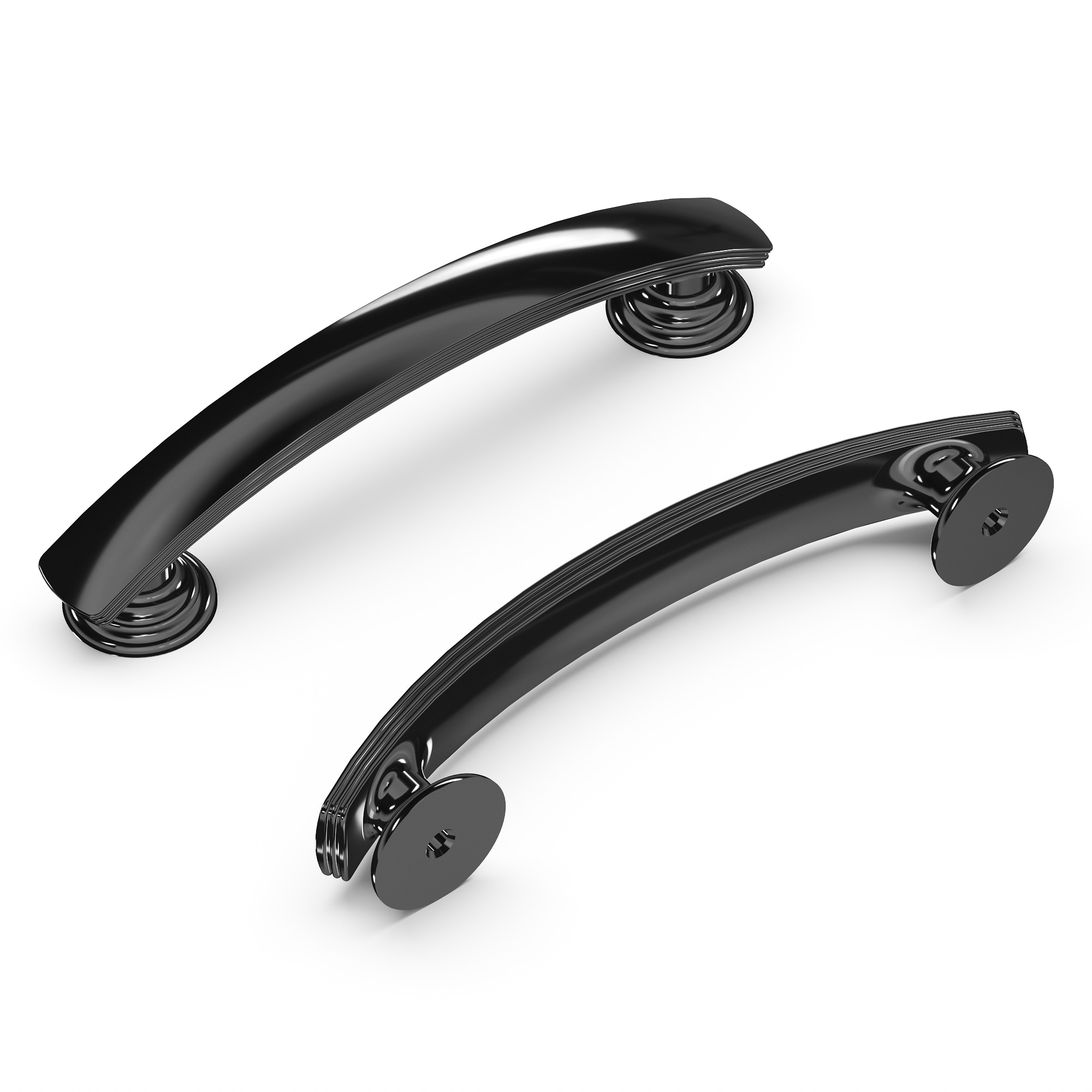 Hickory Hardware P2141-BLN-10B American Diner 3-3/4-in , 96mm Center to Center Black Nickel Arch Handle 10 -Pack