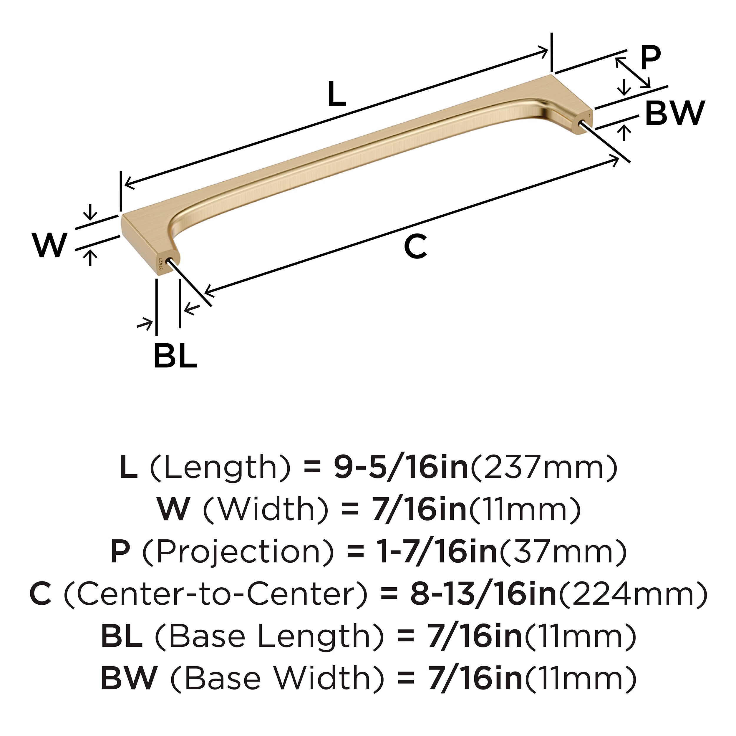 Amerock BP37427BBZ Cabinet-Pulls - View #4