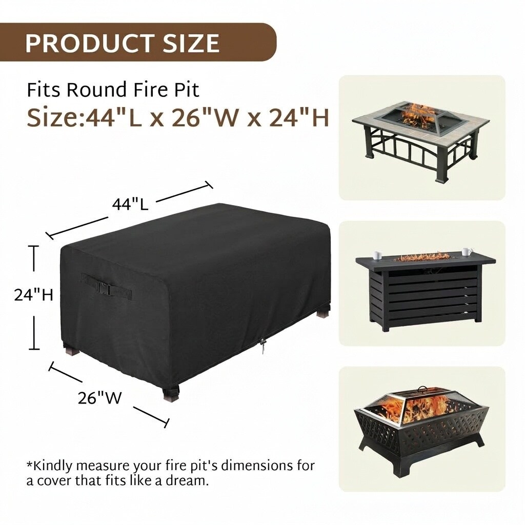 ITOPFOX LIT0629I030 Fire-Pit-Covers - View #2