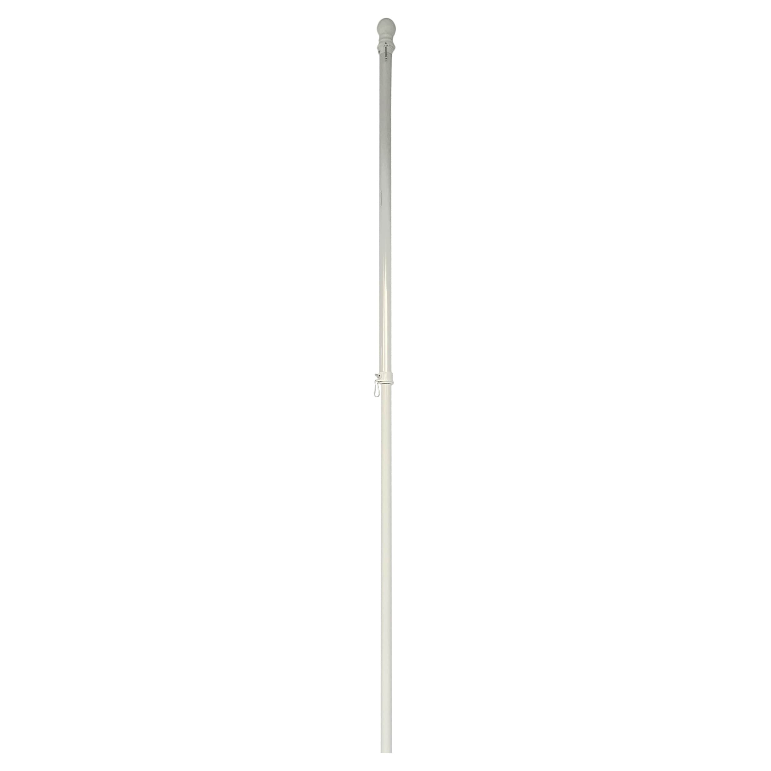 Rain or Shine HY-P2S 5.75-ft White Metal House Flag Pole