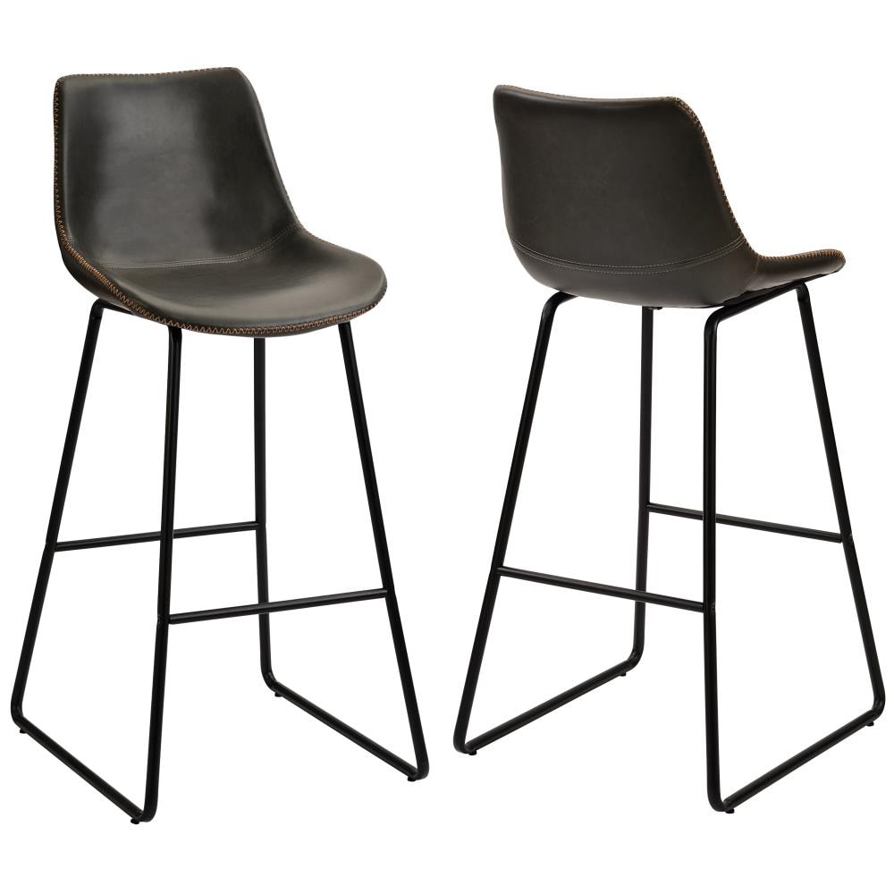 CASAINC TO-906-GR Grey 14.5-in H Bar height Metal Bar Stool Back