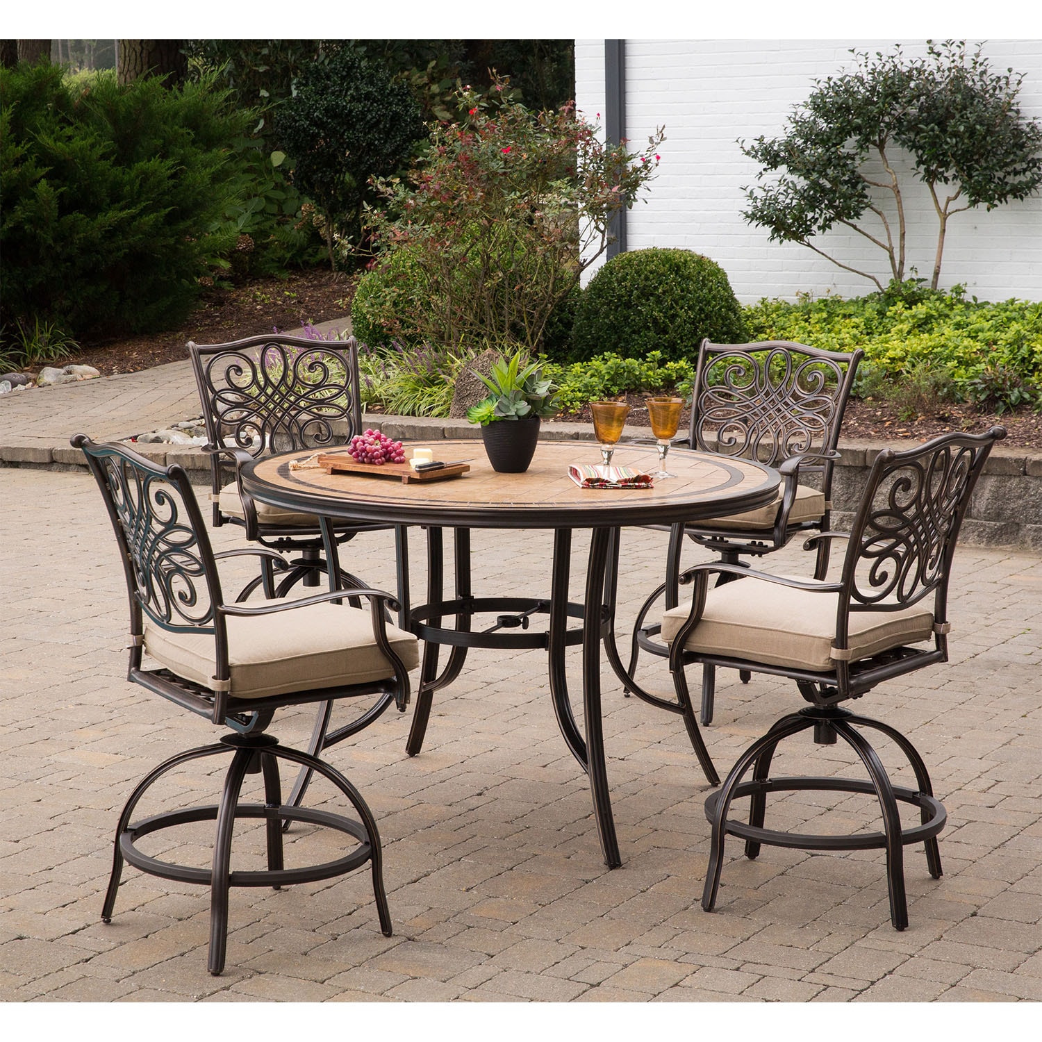Hanover MONDN5PCBR-C Patio-Dining-Sets - View #7