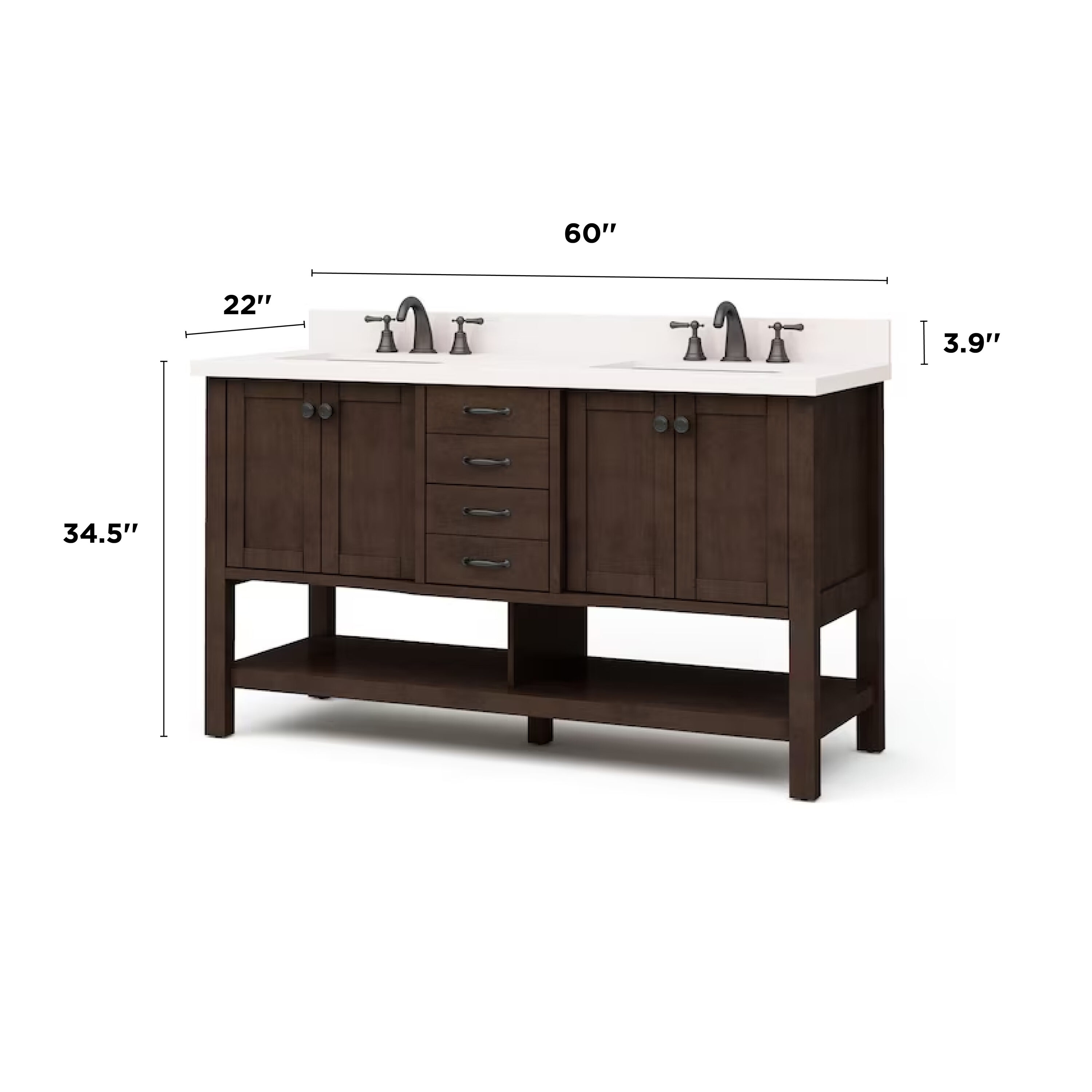allen + roth WSL60RVE Bath-Vanity-Combo - View #7