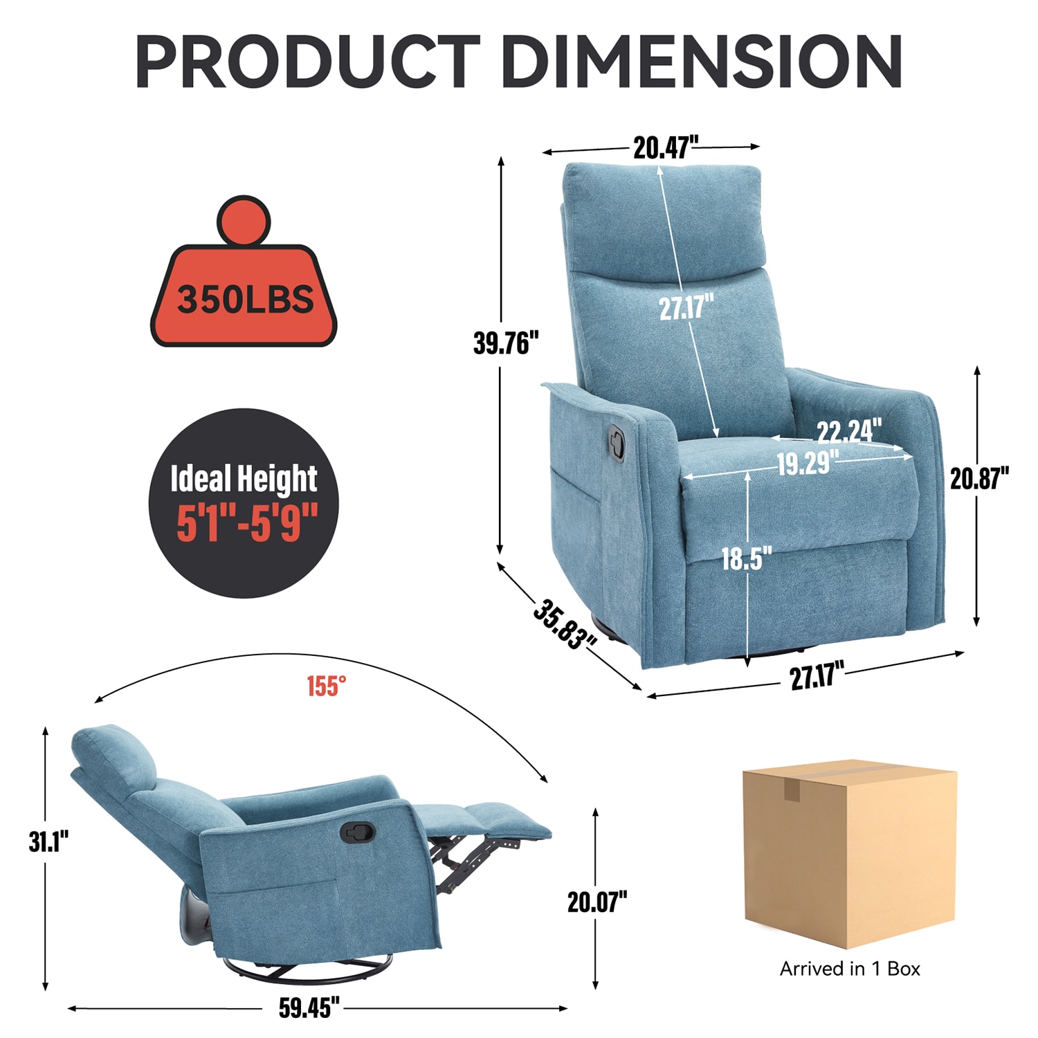 GZMR GZ-LF9880B recliners - View #9