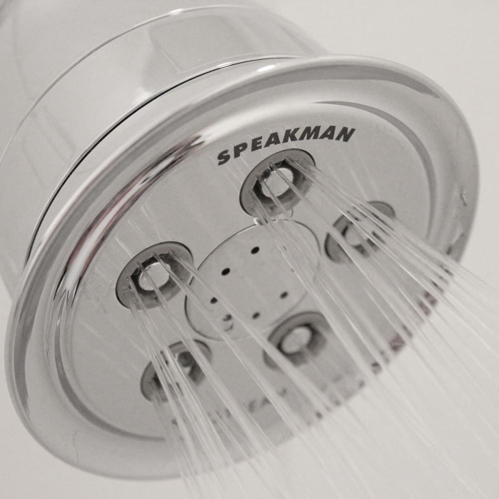 Polished Chrome Adjustable Shower Head with Filter and Jet Spray