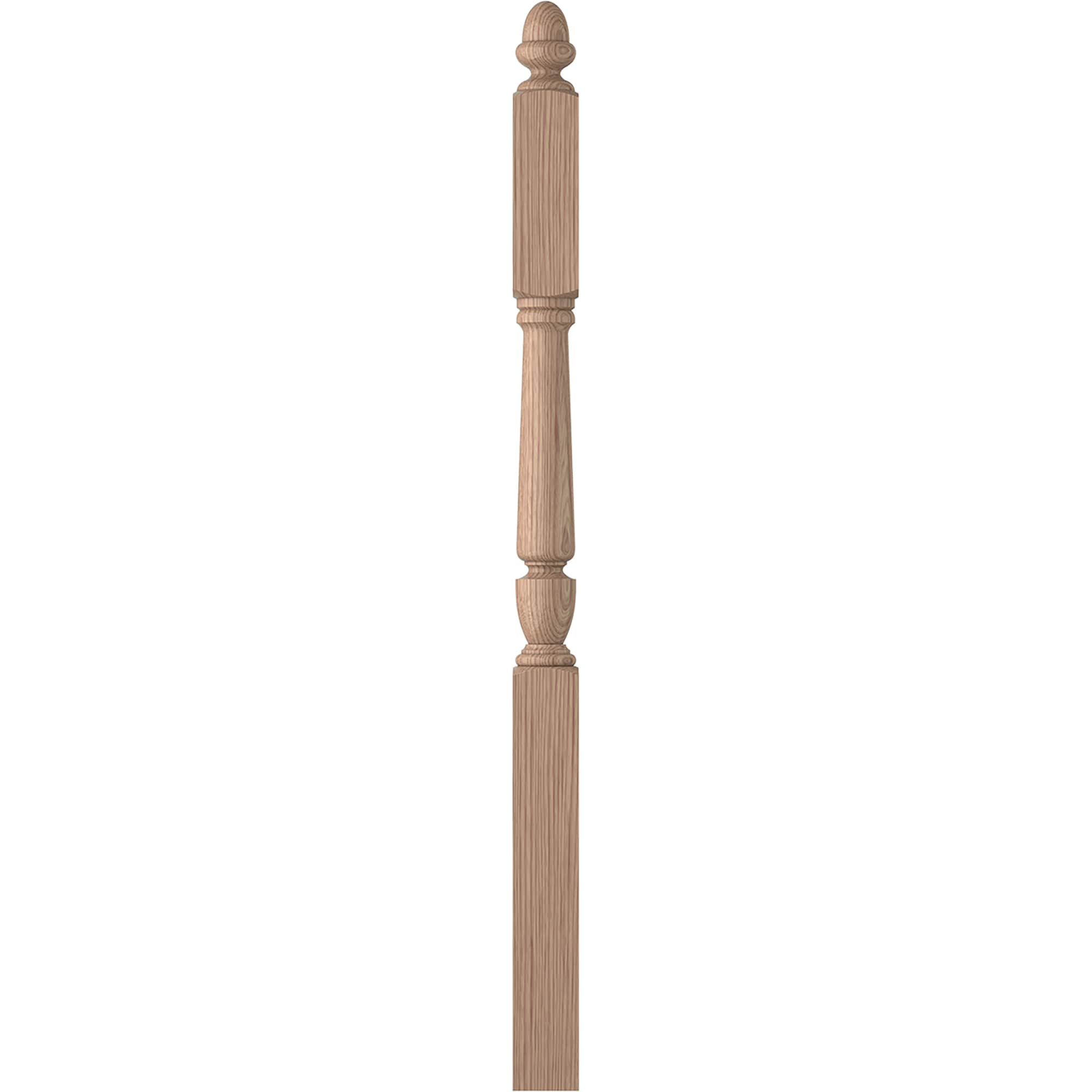 L.J. Smith Stair Systems LJP-3045-HK Regent 3.5-in x 57.75-in Unfinished Hickory Balcony Stair Newel Post