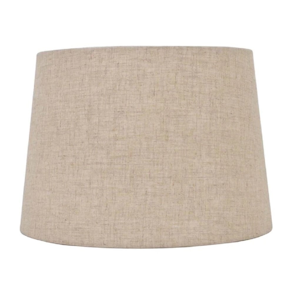 allen + roth Allen + roth 7-in x 10-in Tan Linen Fabric Drum Lamp Shade ...