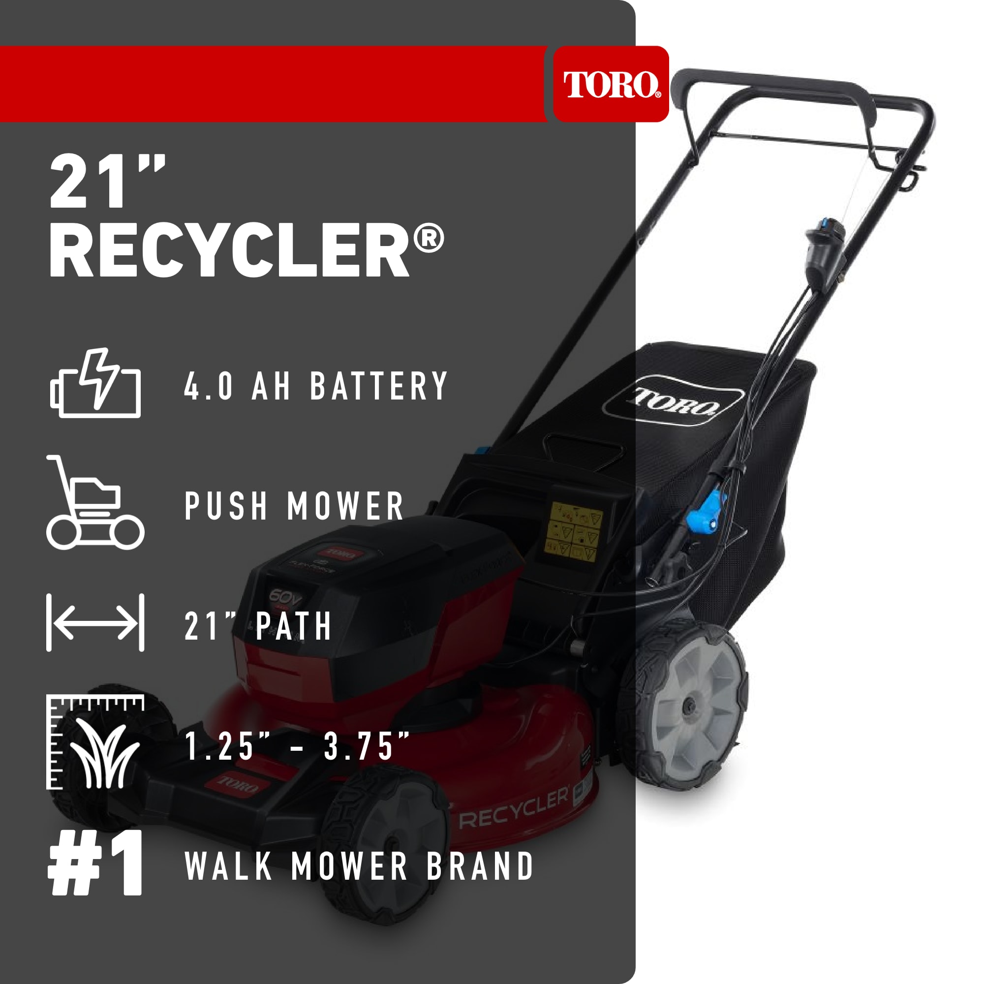 Toro 21323 Cordless-Elec-Push-Mowers - View #2