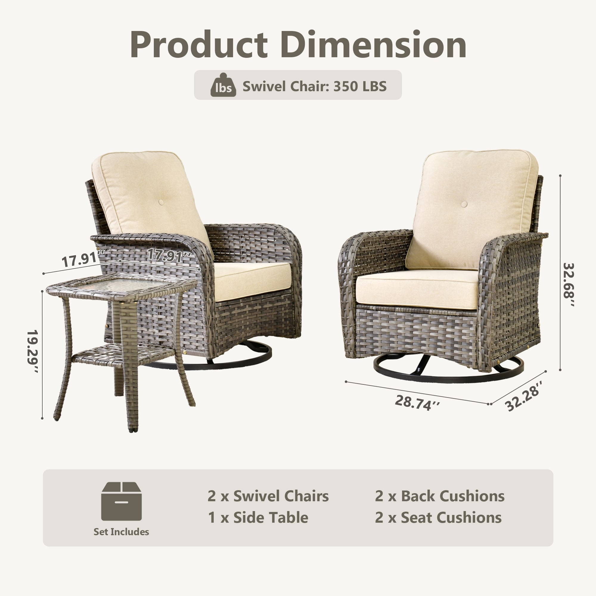 Pouuin SCNG603 Patio-Chairs - View #2