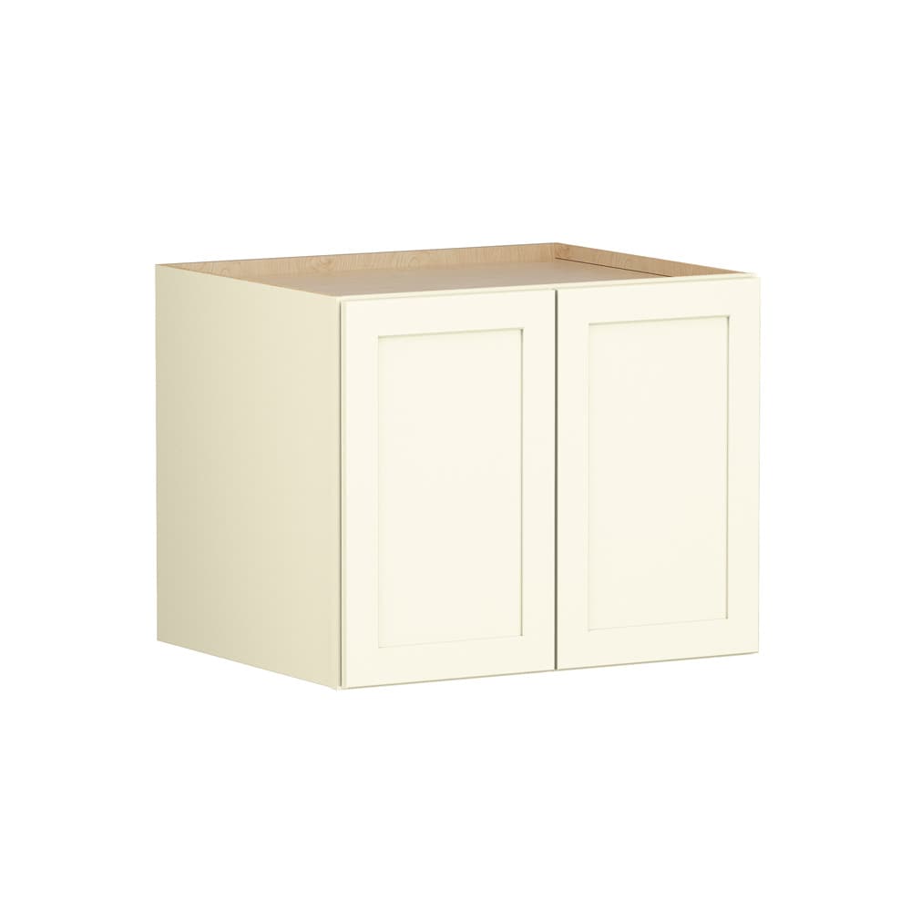 Shenandoah Breckenridge FOL 33-in W x 21-in H x 24-in D Vanilla Painted Wall Fully Assembled Cabinet Recessed Panel Shaker