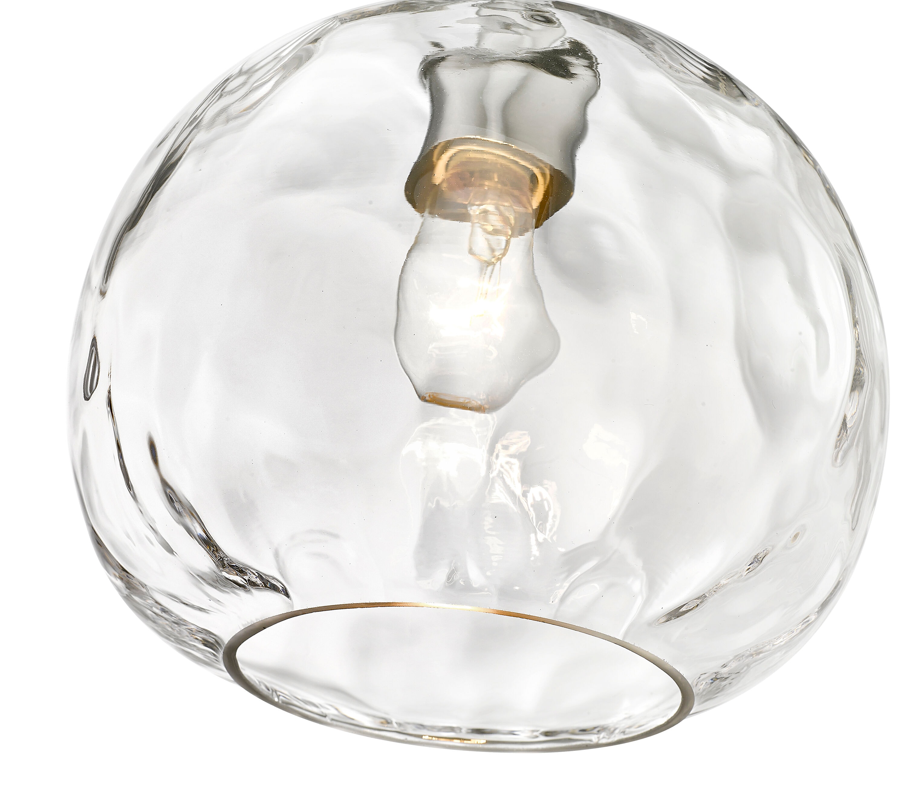 Chloe 10" Clear Glass Pendant Light with Brushed Nickel Finish