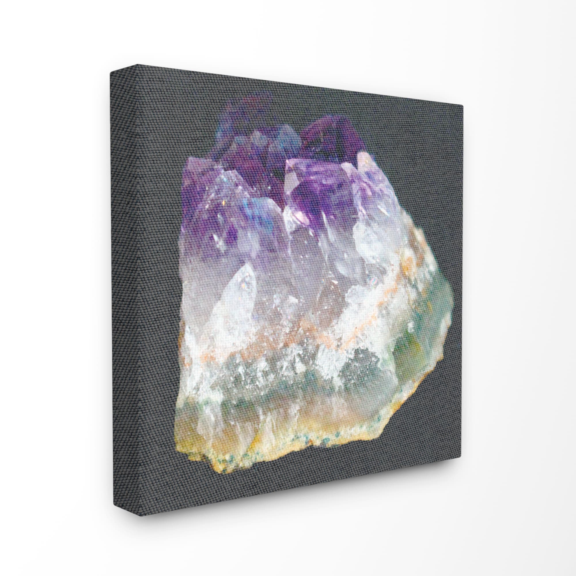 Amethyst on Subtle Grey Linen Canvas Photograph Wall Art at Lowes.com