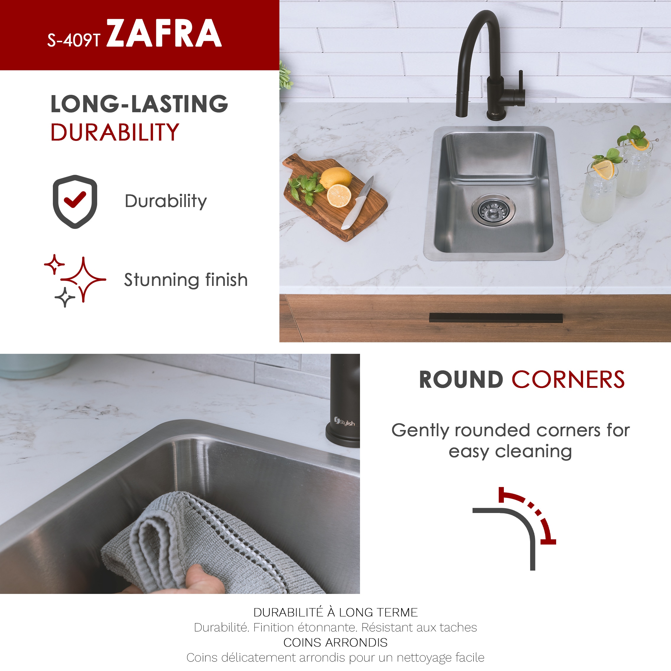 Stylish S-409T Kitchen-Sinks - View #5