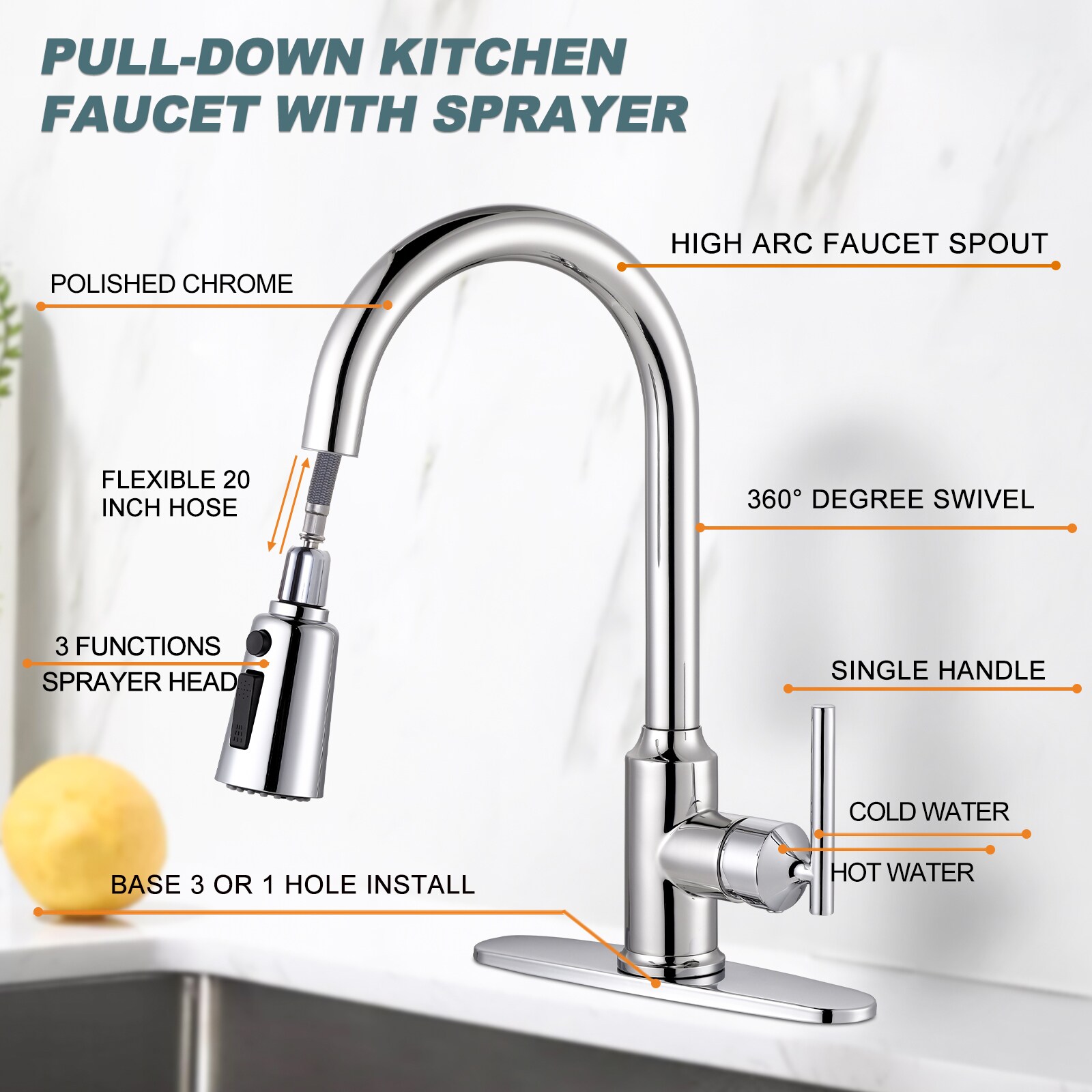 WOWOW 2312701C-LW Kitchen-Faucets - View #4