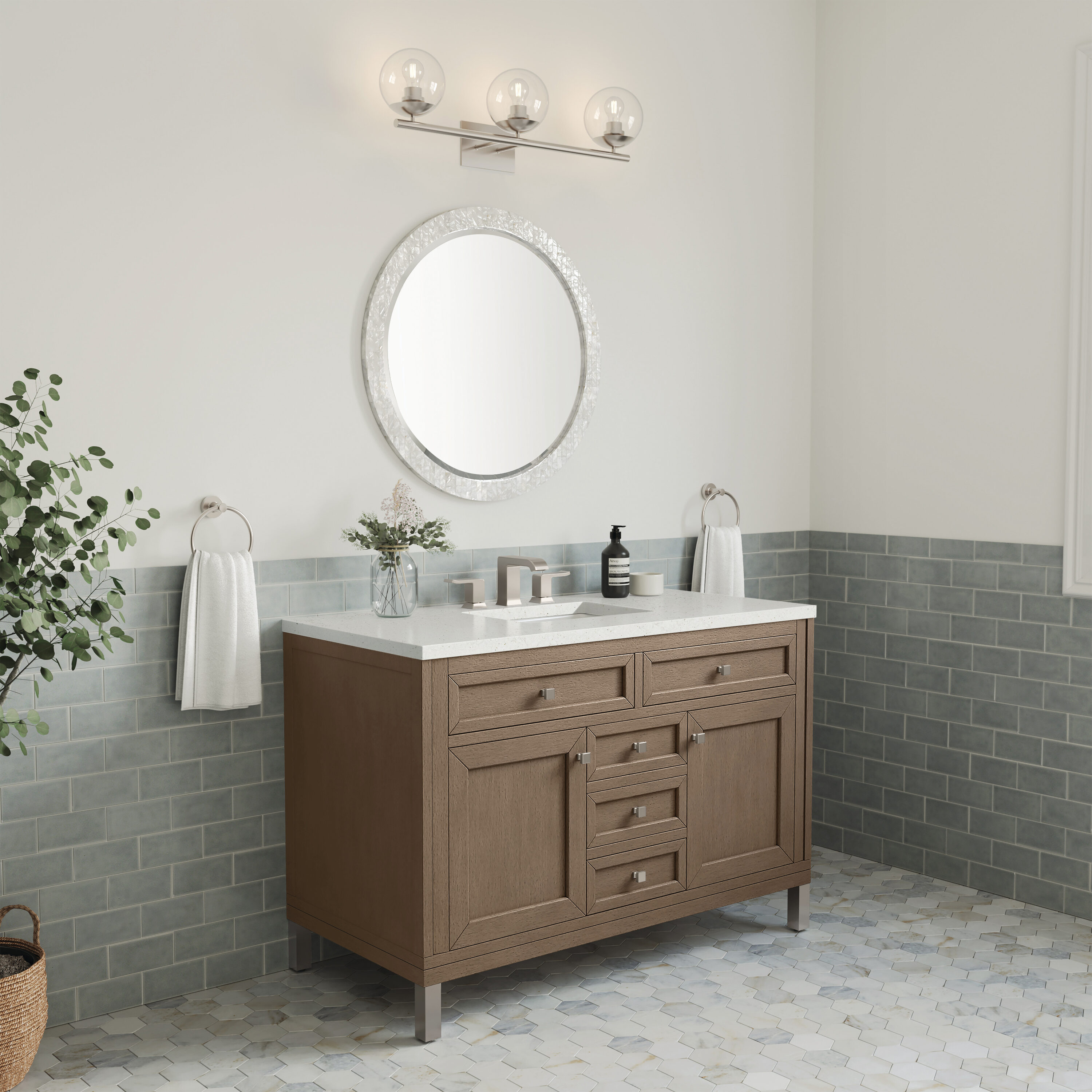 James Martin Vanities 305-V48-WWW-3LDL Bath-Vanity-Combo - View #3