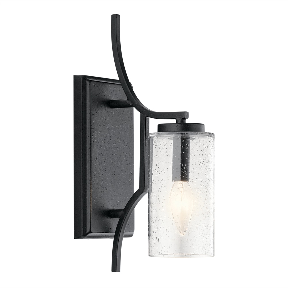 Kichler 44070DBK Vara 4.5-in W 1 -Light Distressed Black Transitional Wall Sconce