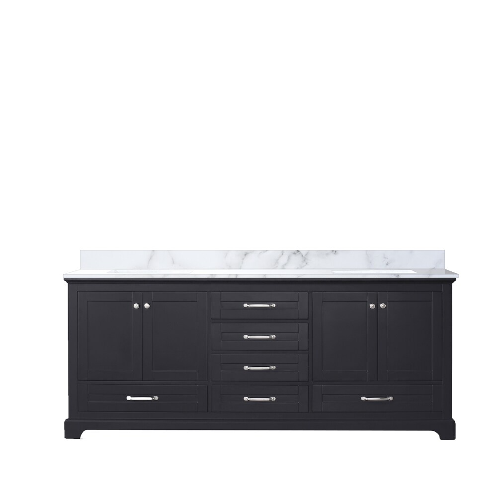 Lexora Dukes 80-in Espresso Bathroom Vanity Cabinet