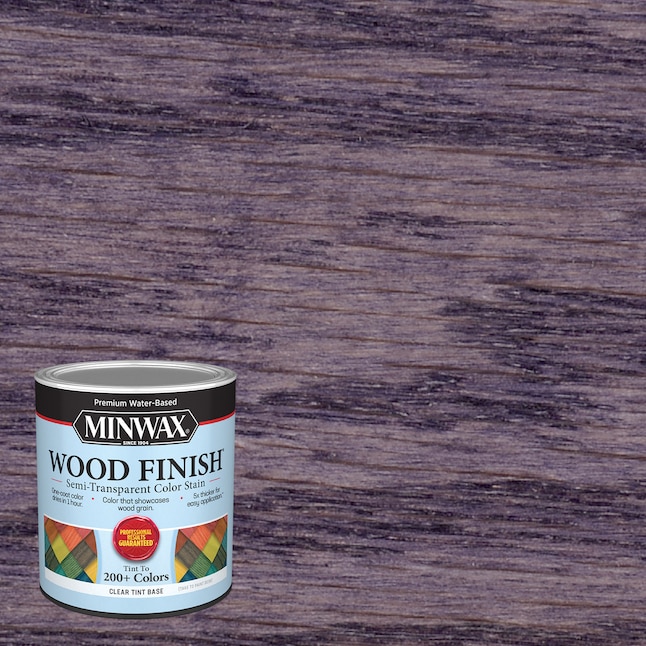 Minwax Wood Finish Water-Based Violet Mw1170 Semi-Transparent Interior Stain  (1-Quart) in the Interior Stains department at