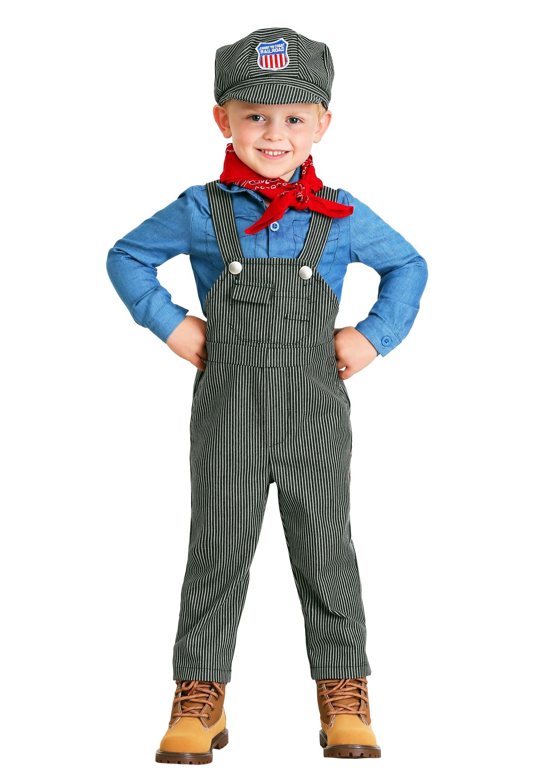 HalloweenCostumes.com FUN6181TD-2T FUN Costumes Train Engineer Costume for Toddlers 2T