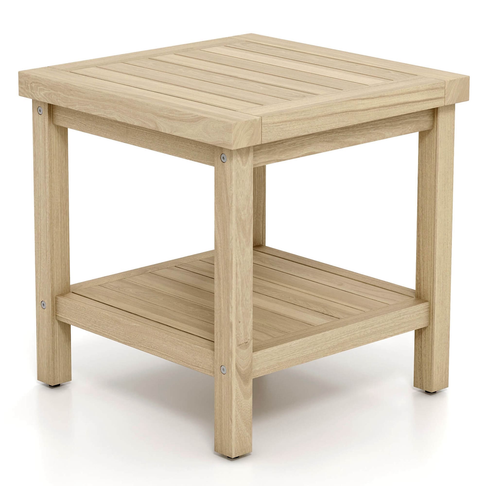 Costway HCST02636 20-Inches W x 20-Inches H Natural Wood Square Casual End Table Assembly Required