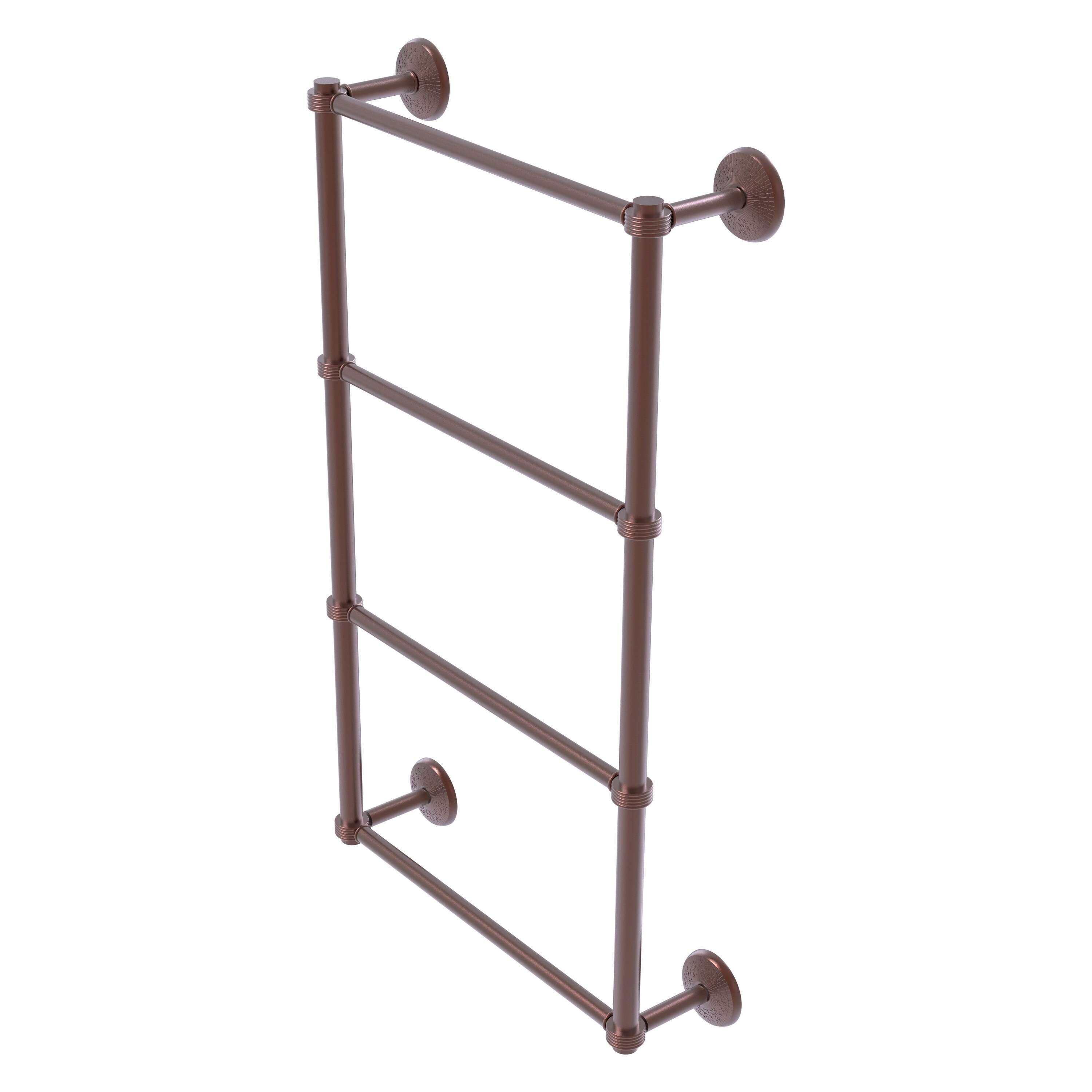 Allied Brass MC-28G-24-CA Monte Carlo 24-in double Antique Copper Wall mount 4-tier Towel Bar