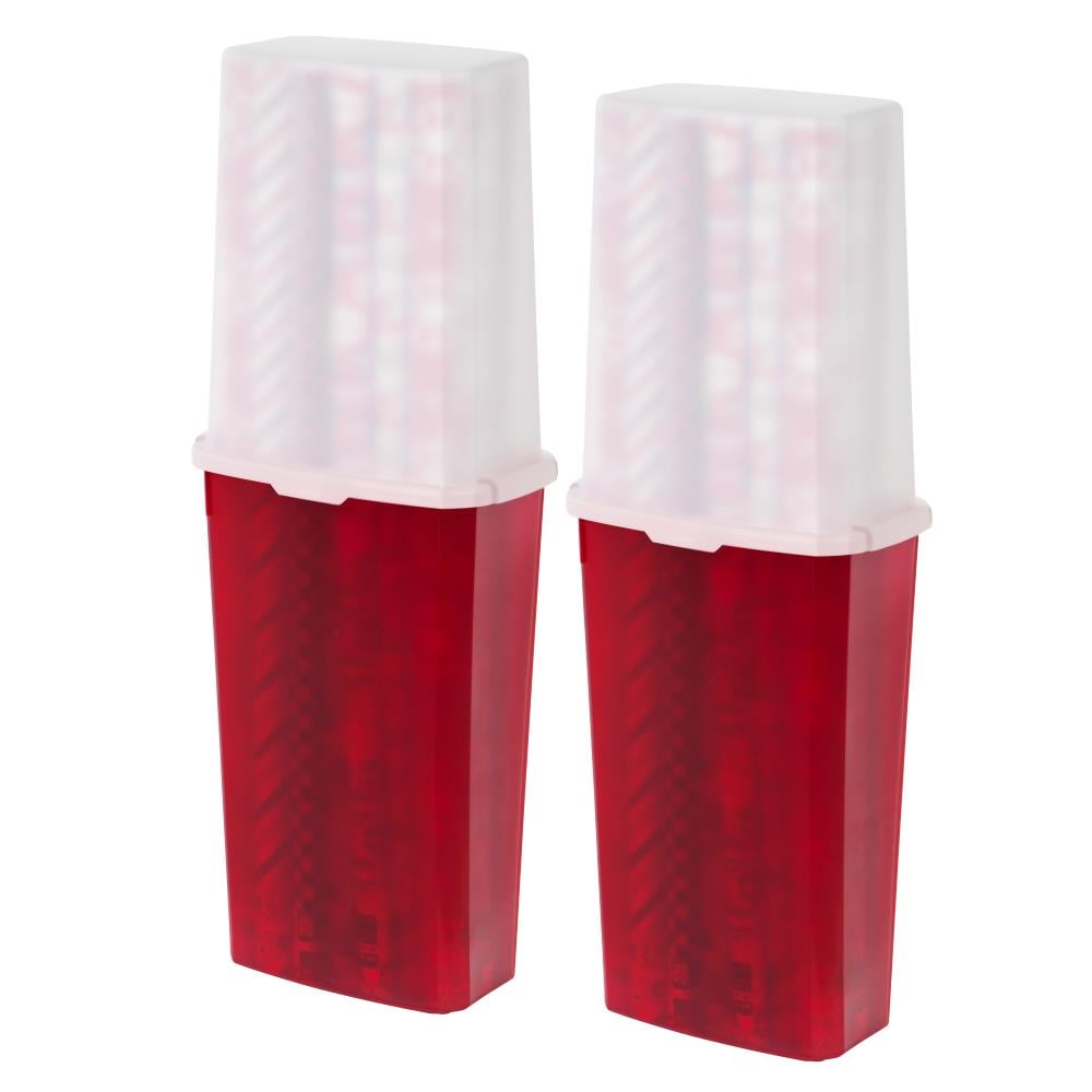 Red/Clear Holiday Storage Bags with Handles (2-Pack)