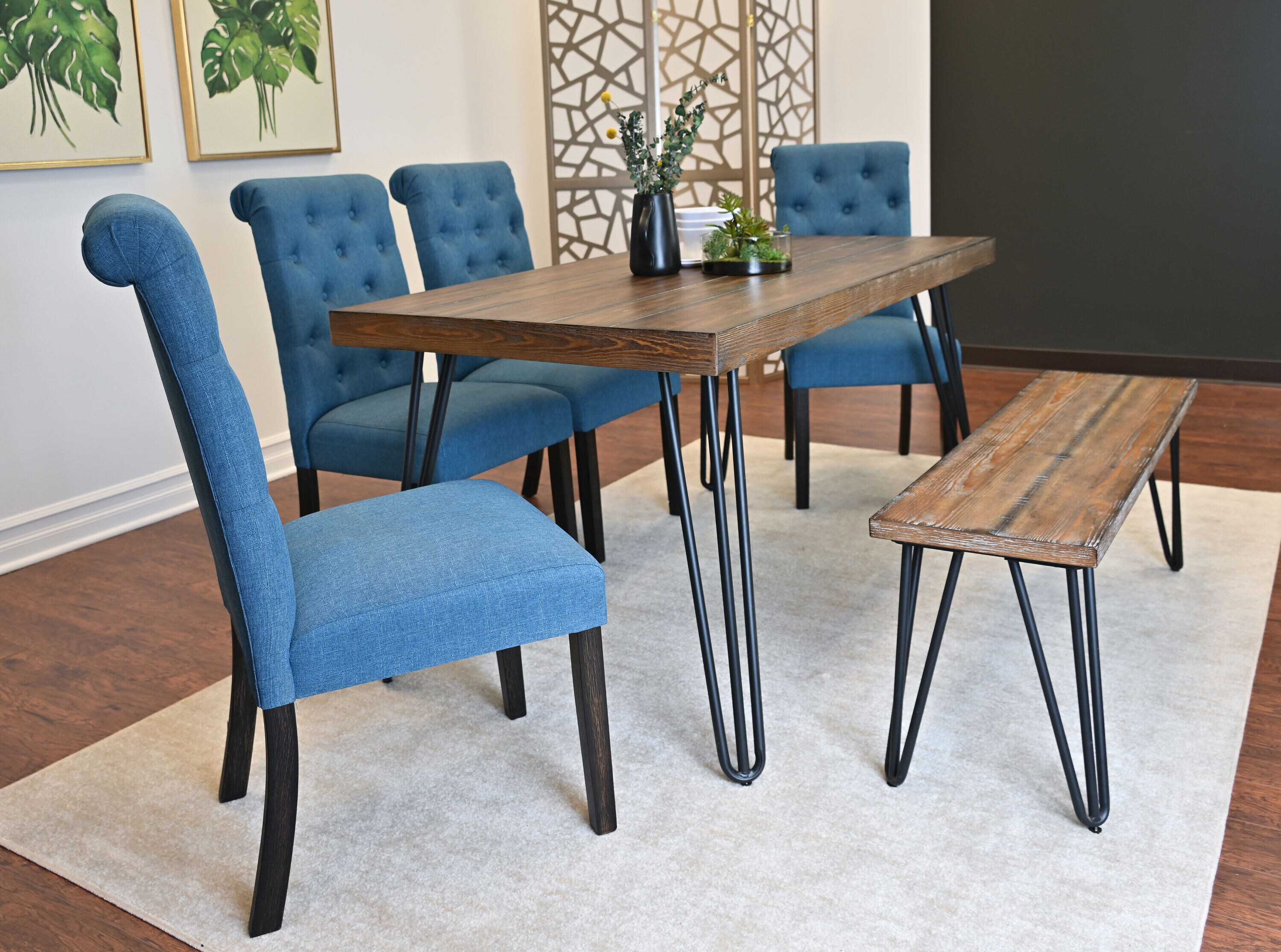 Roundhill Furniture T8741-C361BUX2-CB874 Dining-Sets - View #5