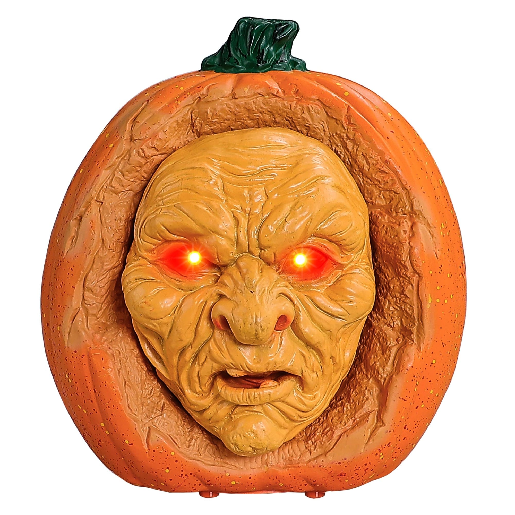 Numhew Orange Metal and Plastic Scary Animated Pumpkin Halloween Decor
