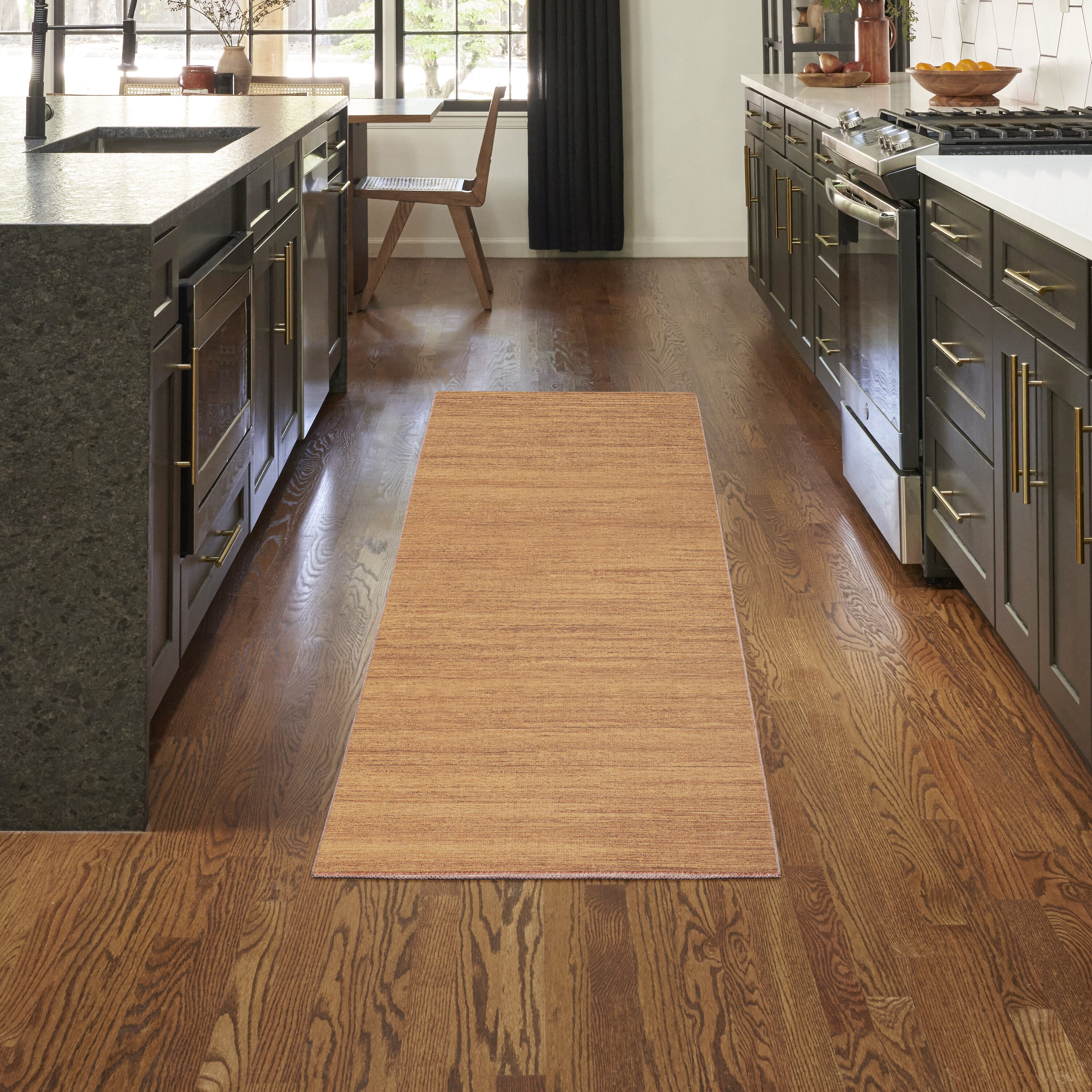 Nourison Home 099446950321 2 x 8 (ft) Cotton/Polyester Copper Rectangular Indoor Solid Machine washable Runner rug