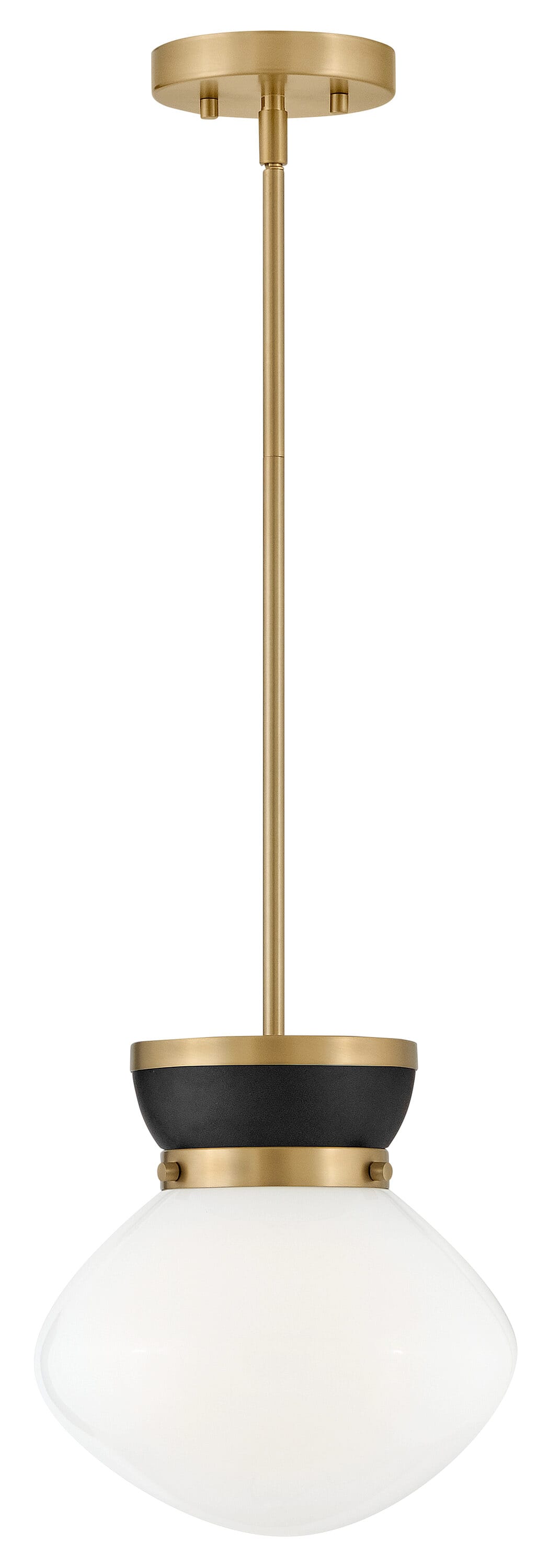 Lucy Black and Brass Glass LED Pendant Light