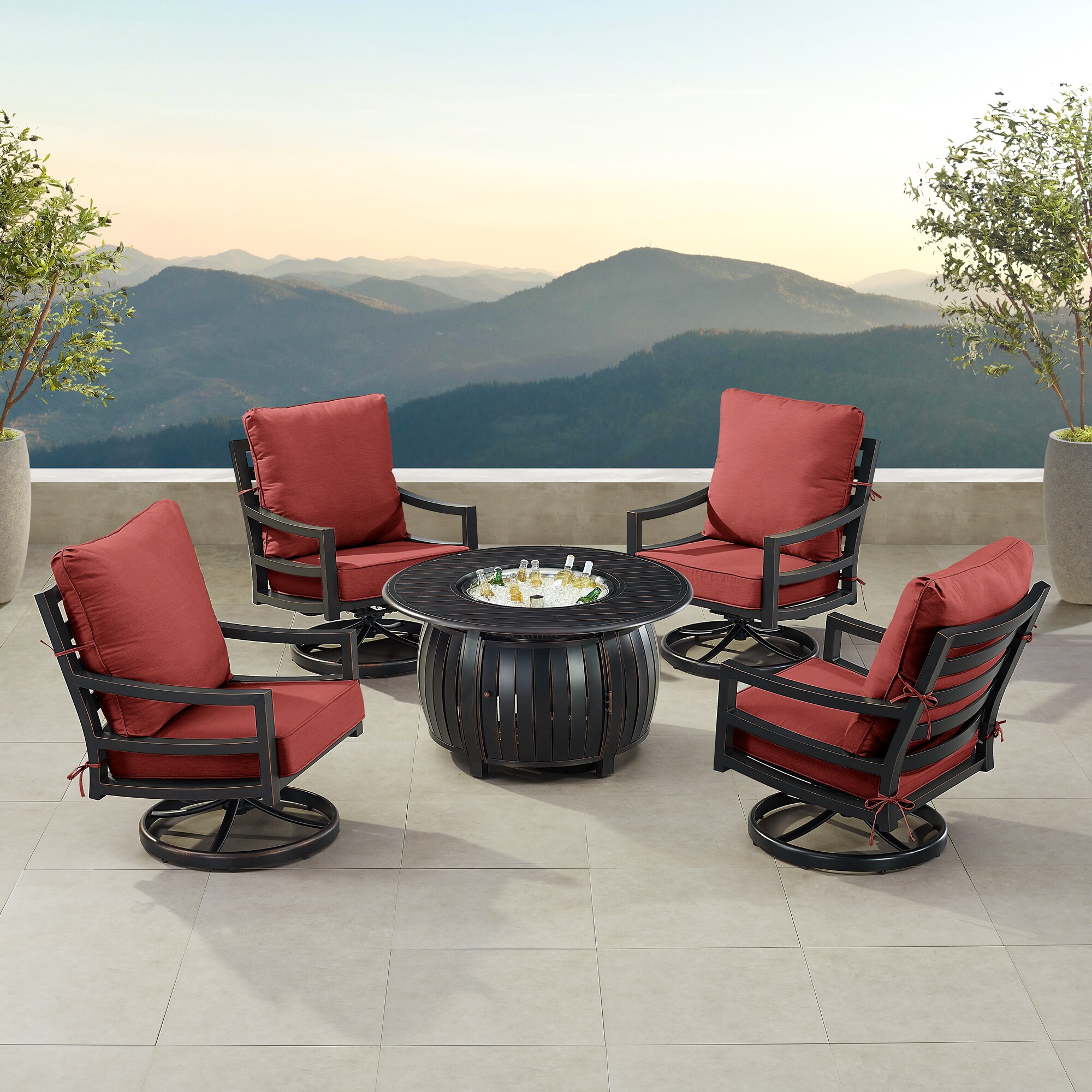 Oakland Living HUDSON4CHITALYRDCU Patio-Conversation-Sets - View #3