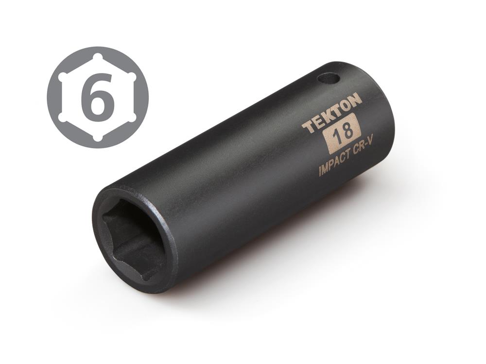 11 mm 6-Point 14-Sockets TEKTON 1/2-Inch Drive Deep Impact Socket Set 4885 Metric Cr-V 32 mm 