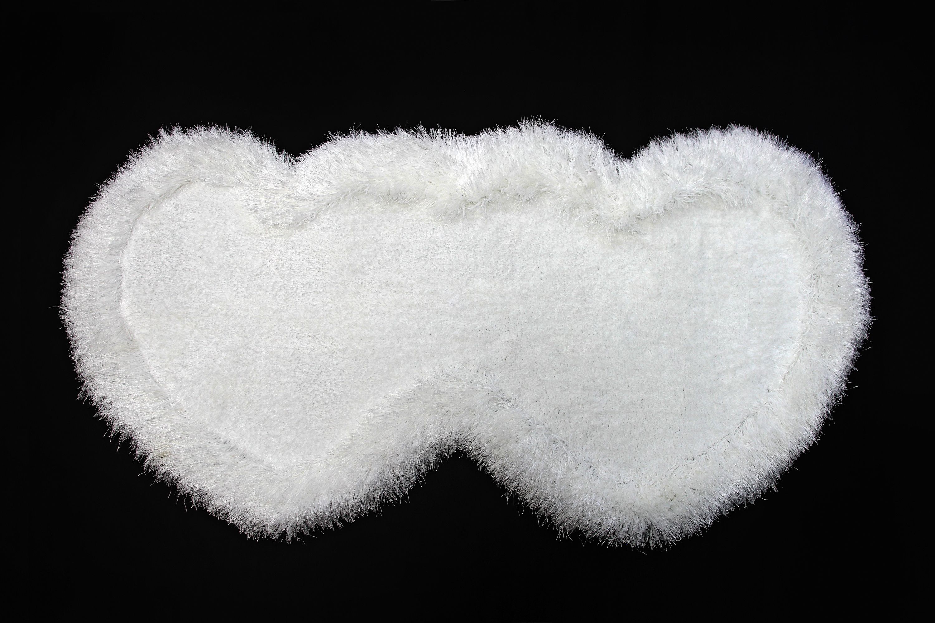Amazing Rugs H2904 2 x 3 (ft) Tufted Polyester White Double heart Indoor Solid Area rug