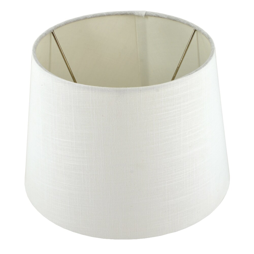 allen + roth 7-in x 10-in White Fabric Drum Lamp Shade in the Lamp ...