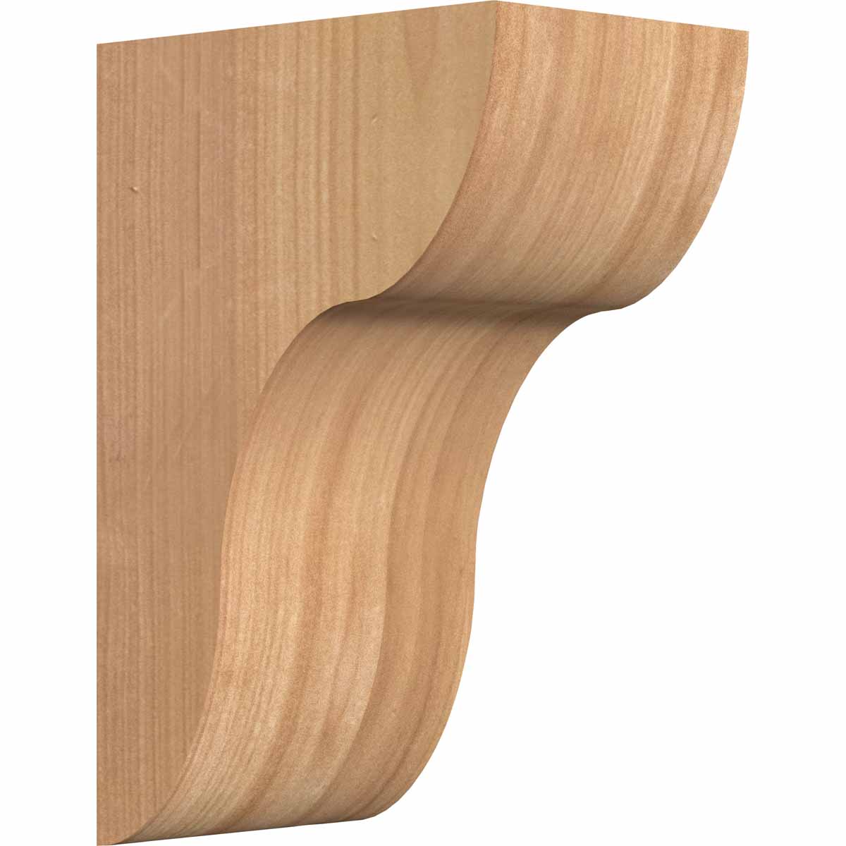 Ekena Millwork COR06X08X12CAR00SWR 5.5-in x 8-in x 12-in Carmel Unfinished Western red cedar Wood Paintable/Stainable Corbel