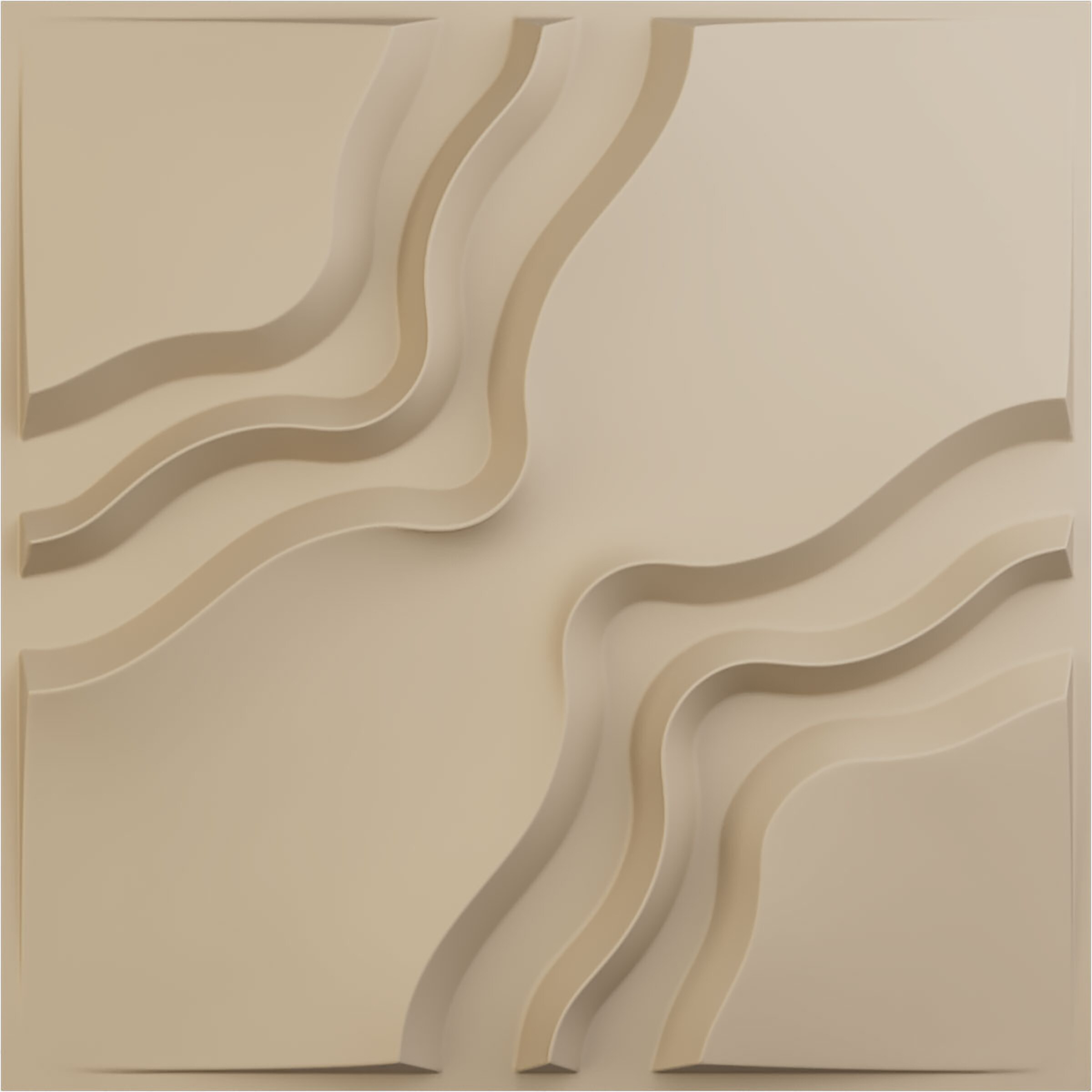 Ekena Millwork WP20X20RGGBE-CASE-12 19-5/8-in x 19-5/8-in Embossed Paintable/Stainable White PVC Wall Panel ( 12 -Pack, Covers 32.04-sq ft )