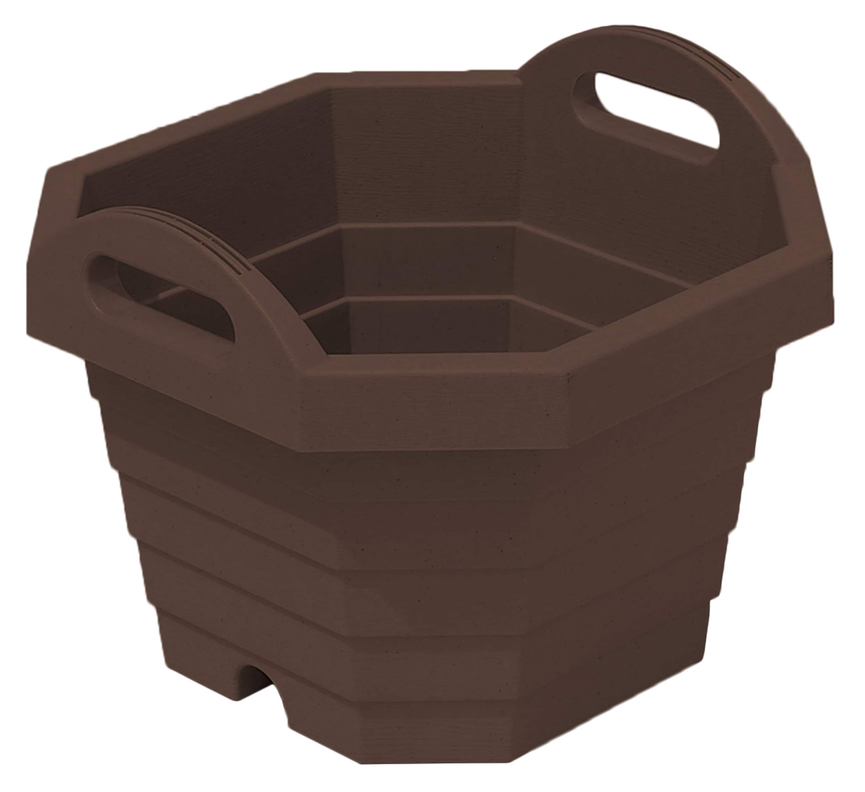 Astage 902656 10.0-in W x 13-in H x 10-in D Brown Plastic Indoor/Outdoor Planter