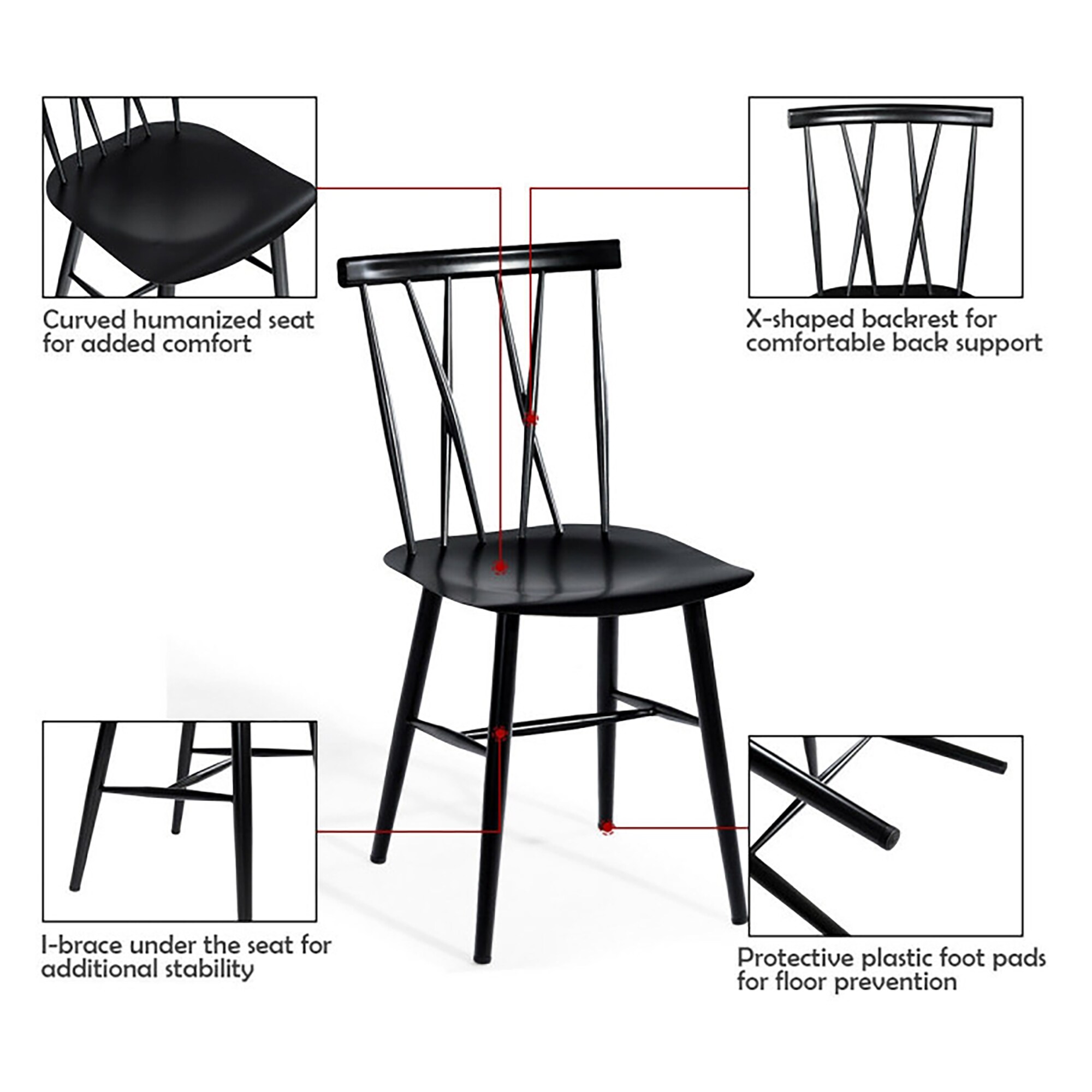 Sumyeg WF-HW64221GR-LA Dining-Chairs - View #4