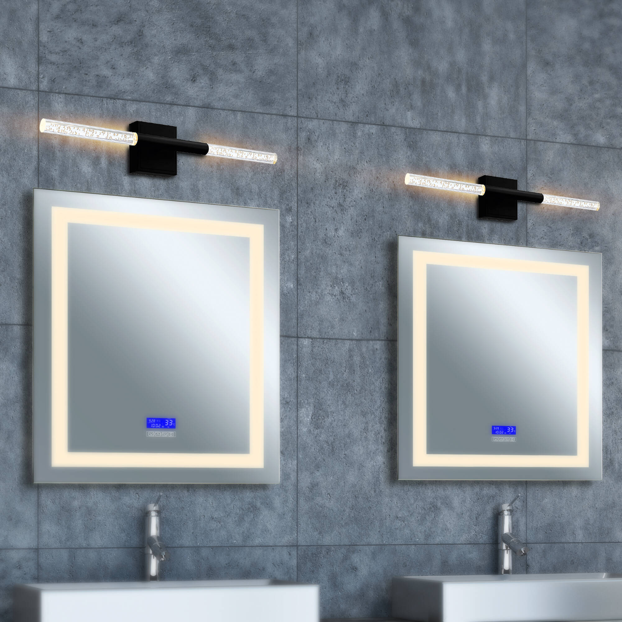 CWI Lighting 1703W26-101 Dragonswatch 26-in 1 -Light Multiple finishes Black Integrated LED Modern/contemporary Vanity light