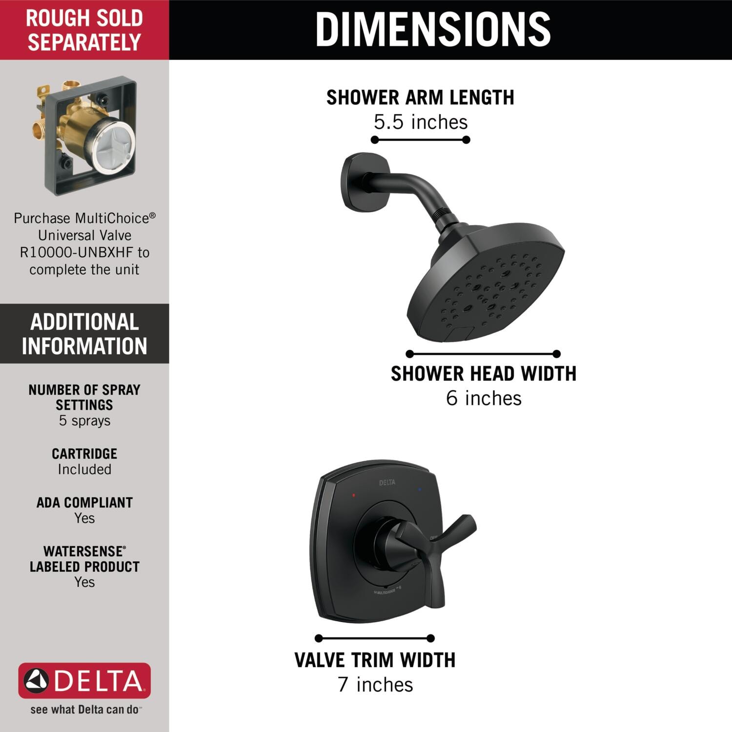 Delta T142766-BL Tub-Shower-Faucets - View #3