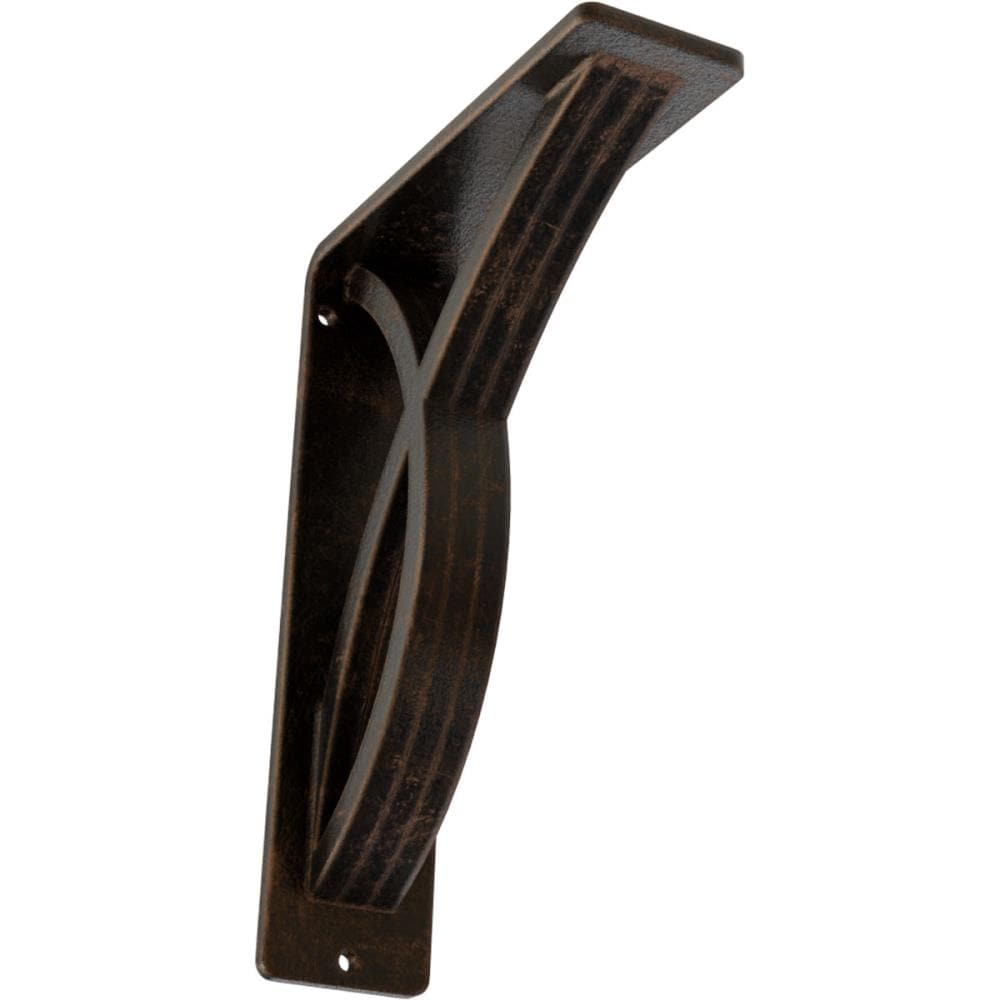 Ekena Millwork BKTM02X05X08TMIABZ Miller 5.5-in x 2-in x 8-in Antique bronze Wrought iron Mounting bracket